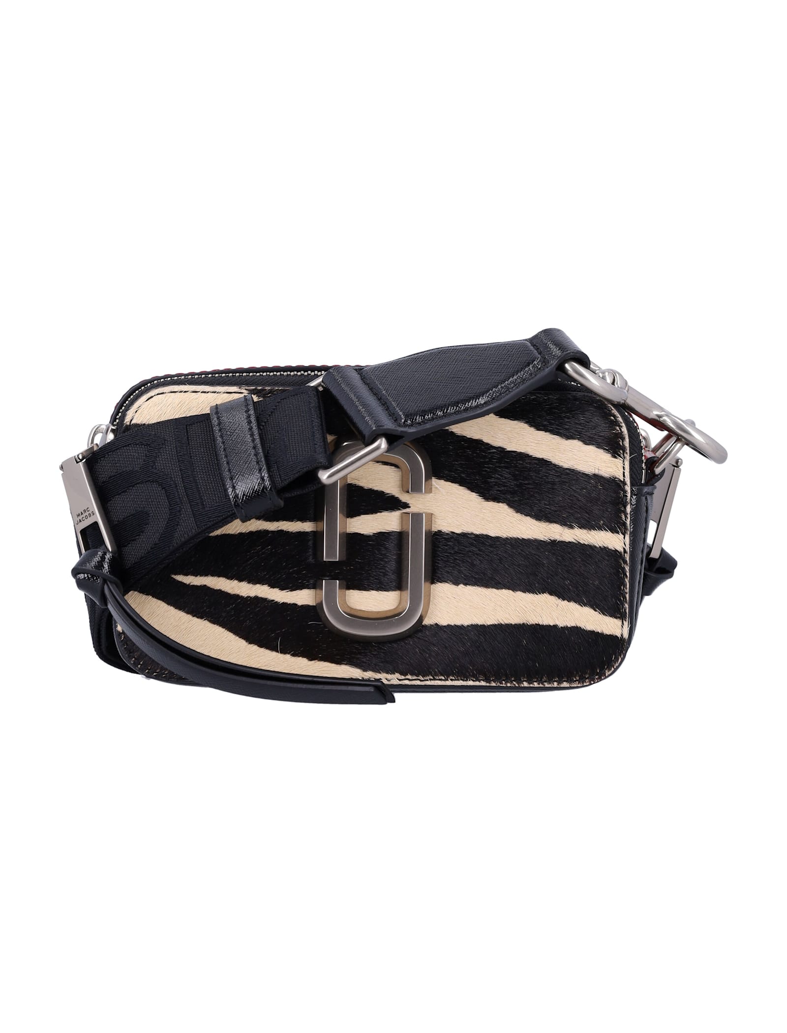 Shop Marc Jacobs The Zebra Haircalf Snapshot Bag