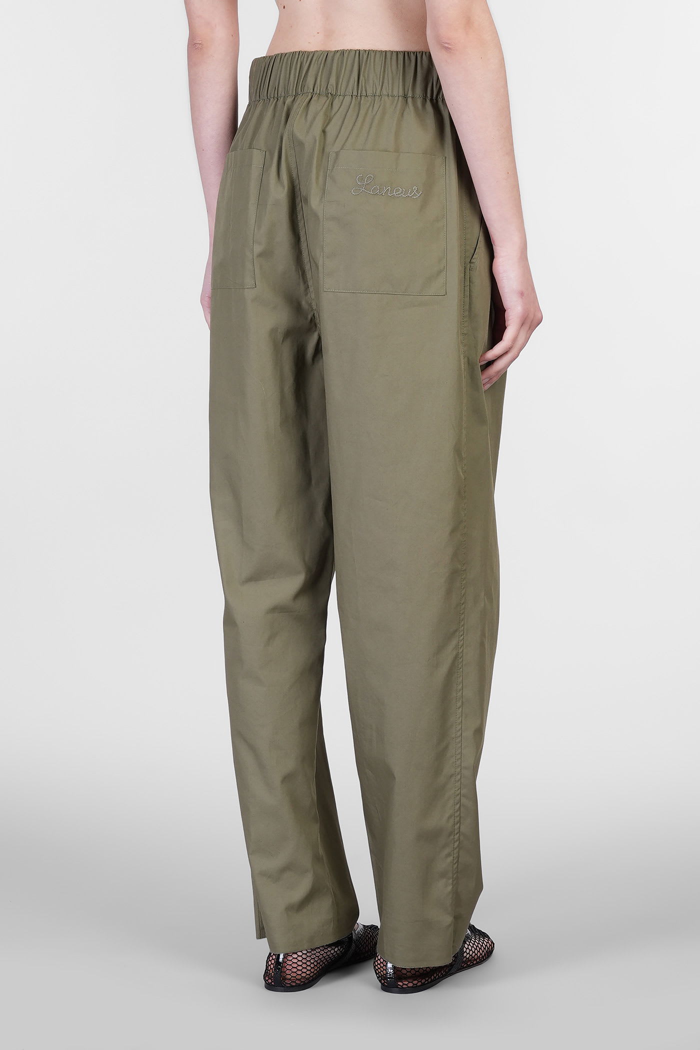 Laneus Pants In Green Cotton