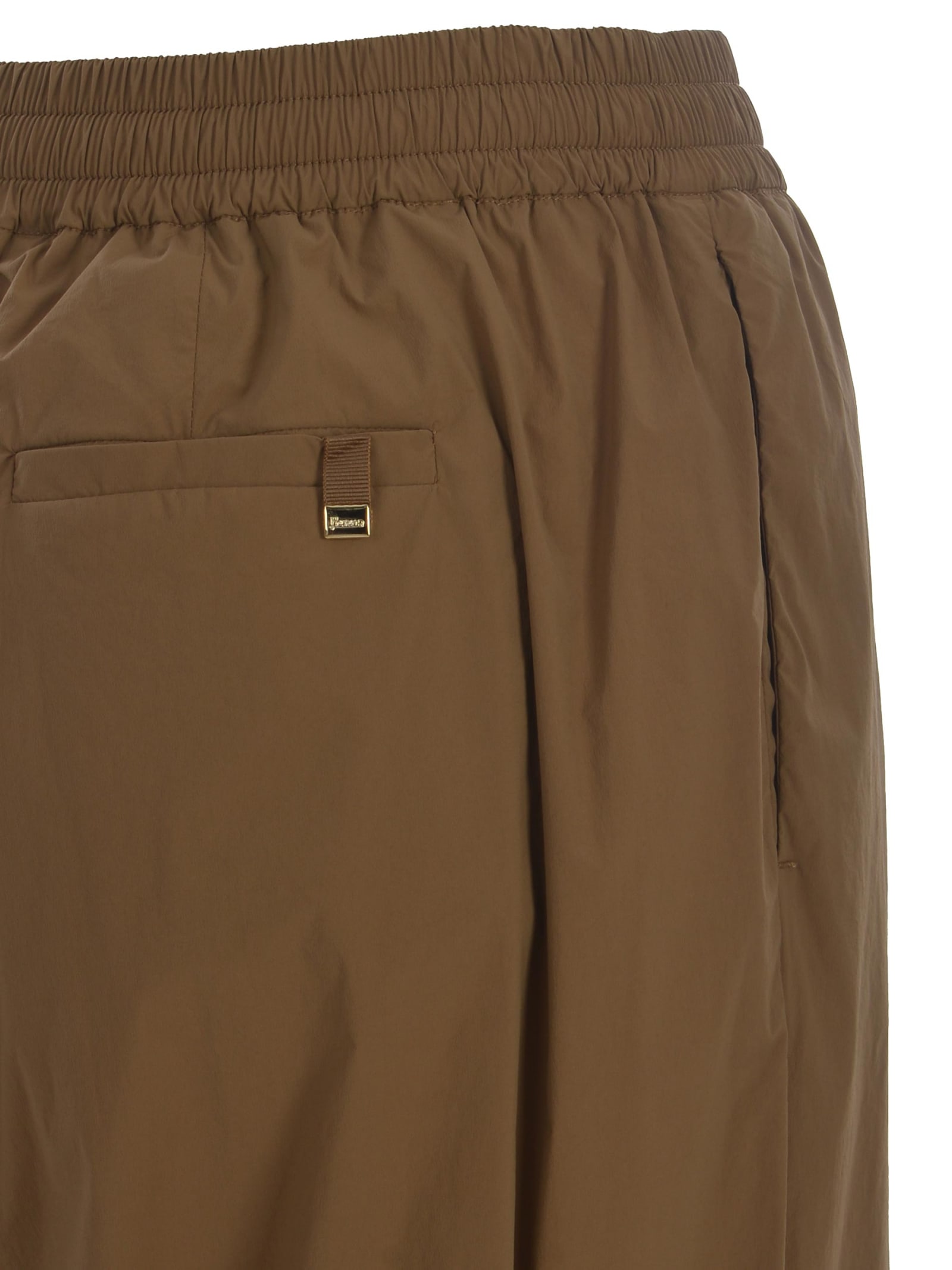 Shop Herno Trousers  Made Of Nylon In Cammello