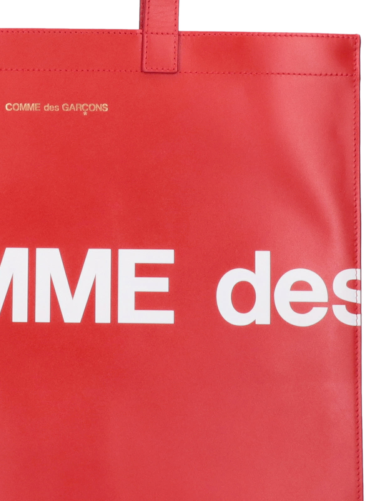 Shop Comme Des Garçons Logo Tote Bag In Red