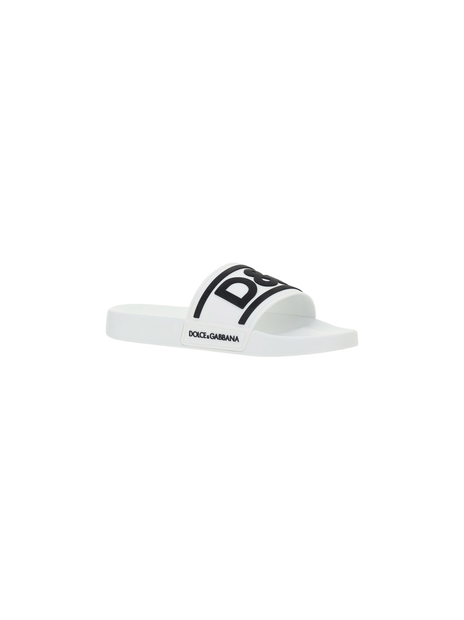 Shop Dolce & Gabbana Sandals In White/black