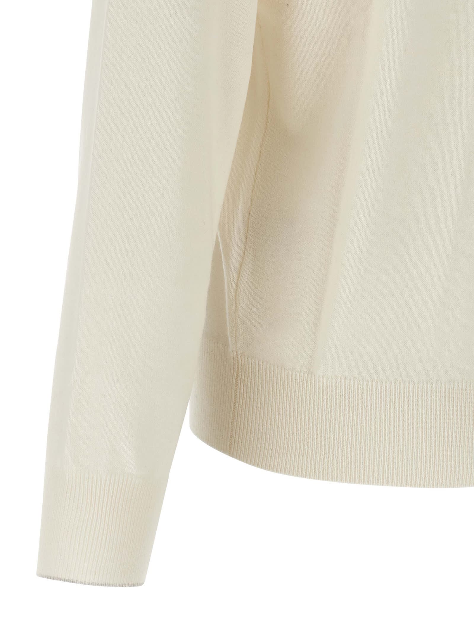Brunello Cucinelli Cardigan Cashmere Sweaters And Cardigans White In Neutral