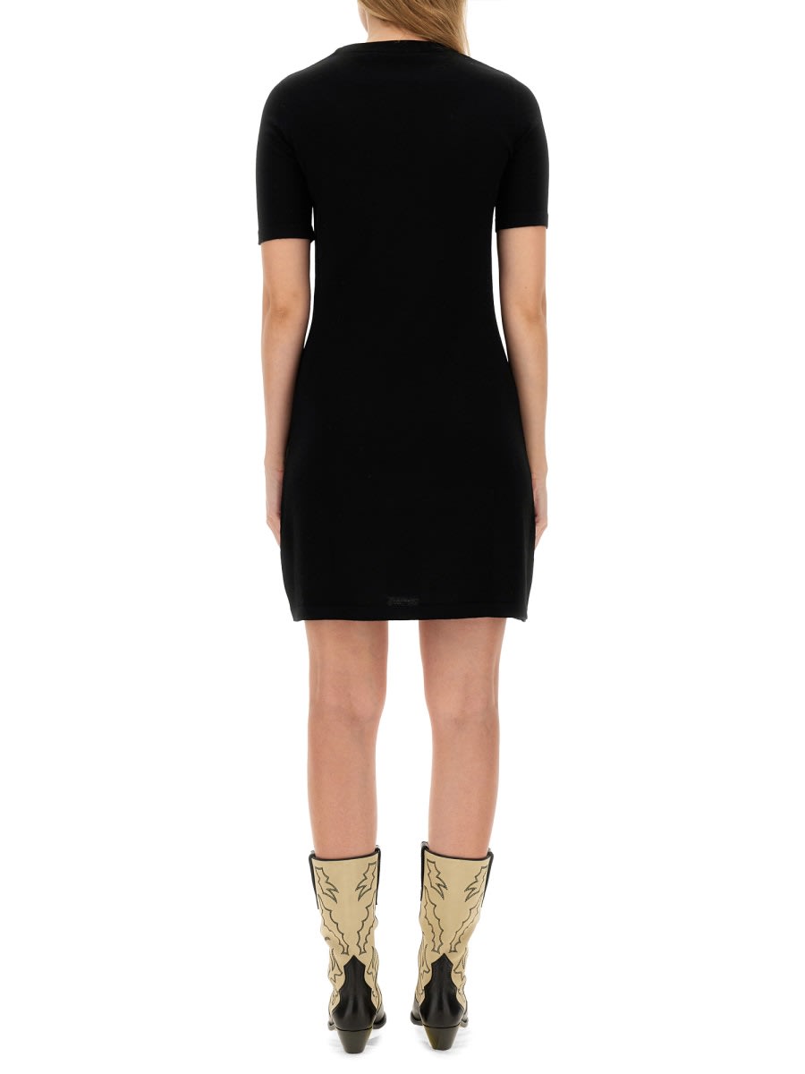 Moschino Knit Dress In Black