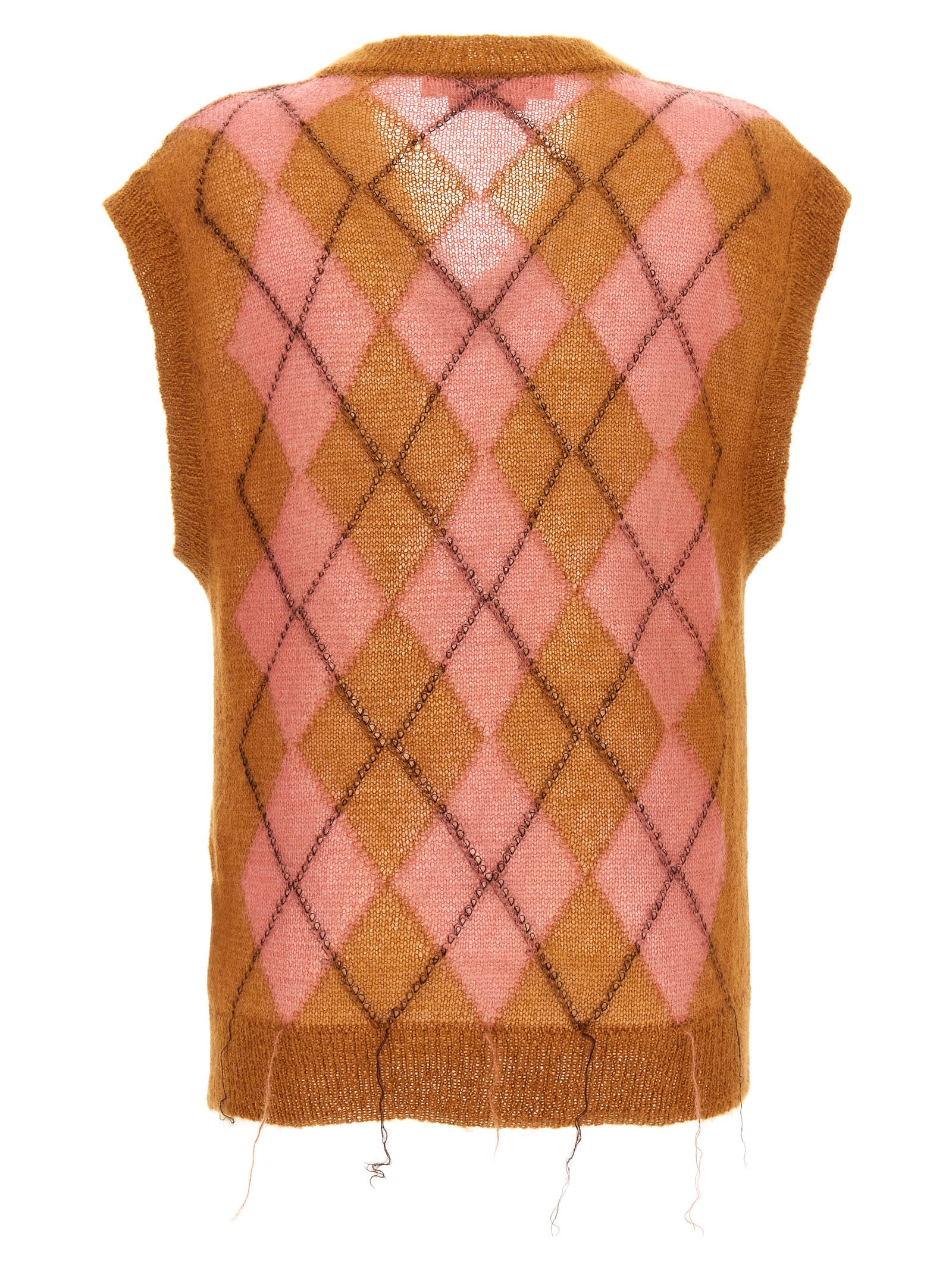 Shop Marni Diamond Vest In Multicolor