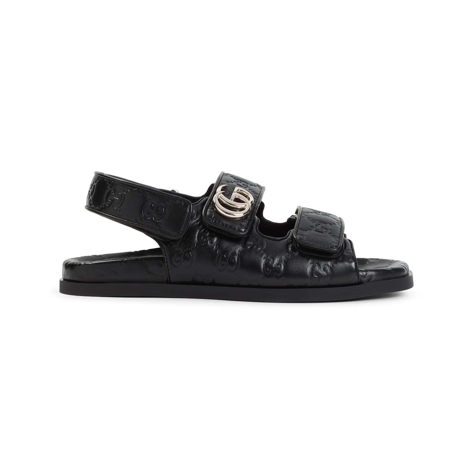 GUCCI BLACK LEATHER SANDALS