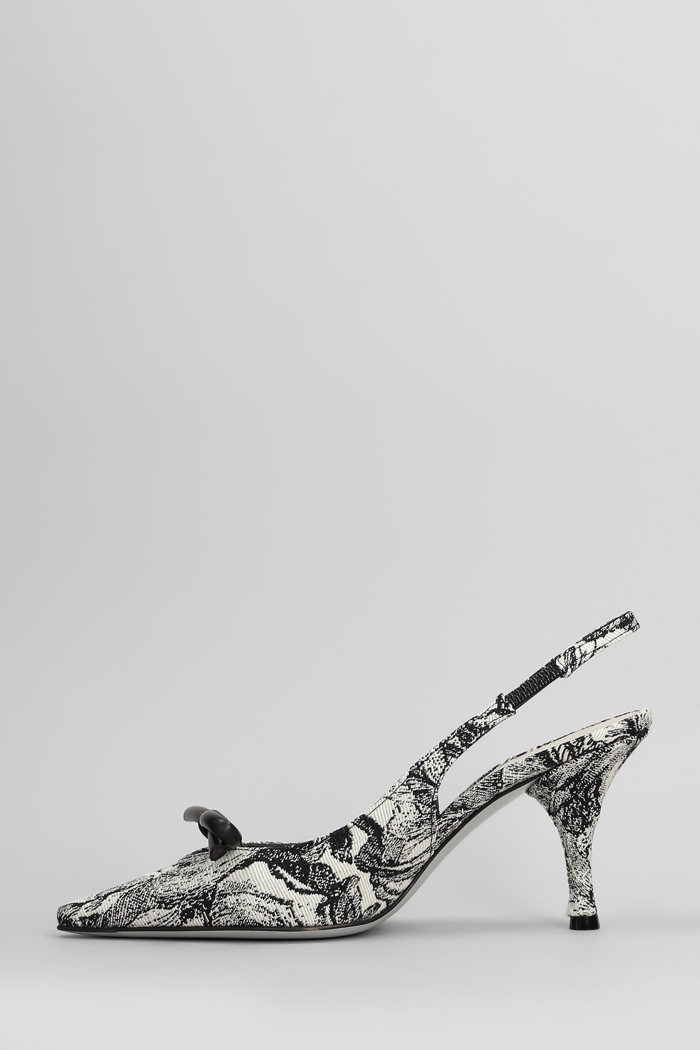 ROBERTO FESTA MARIGOLD PUMPS IN WHITE FABRIC 