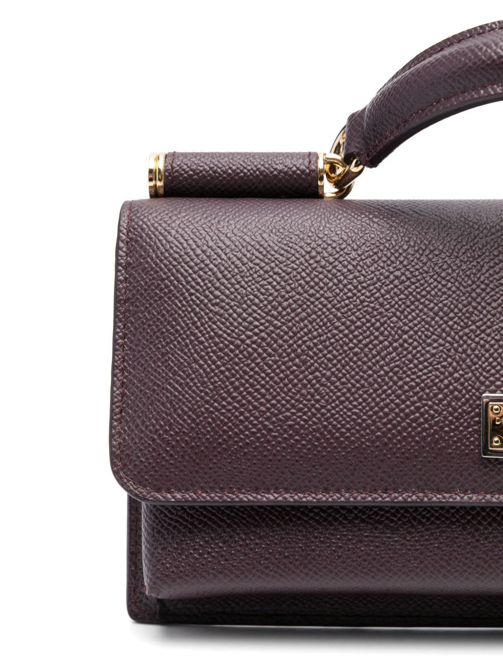 Dolce & Gabbana Leather Mini Bag In Burgundy