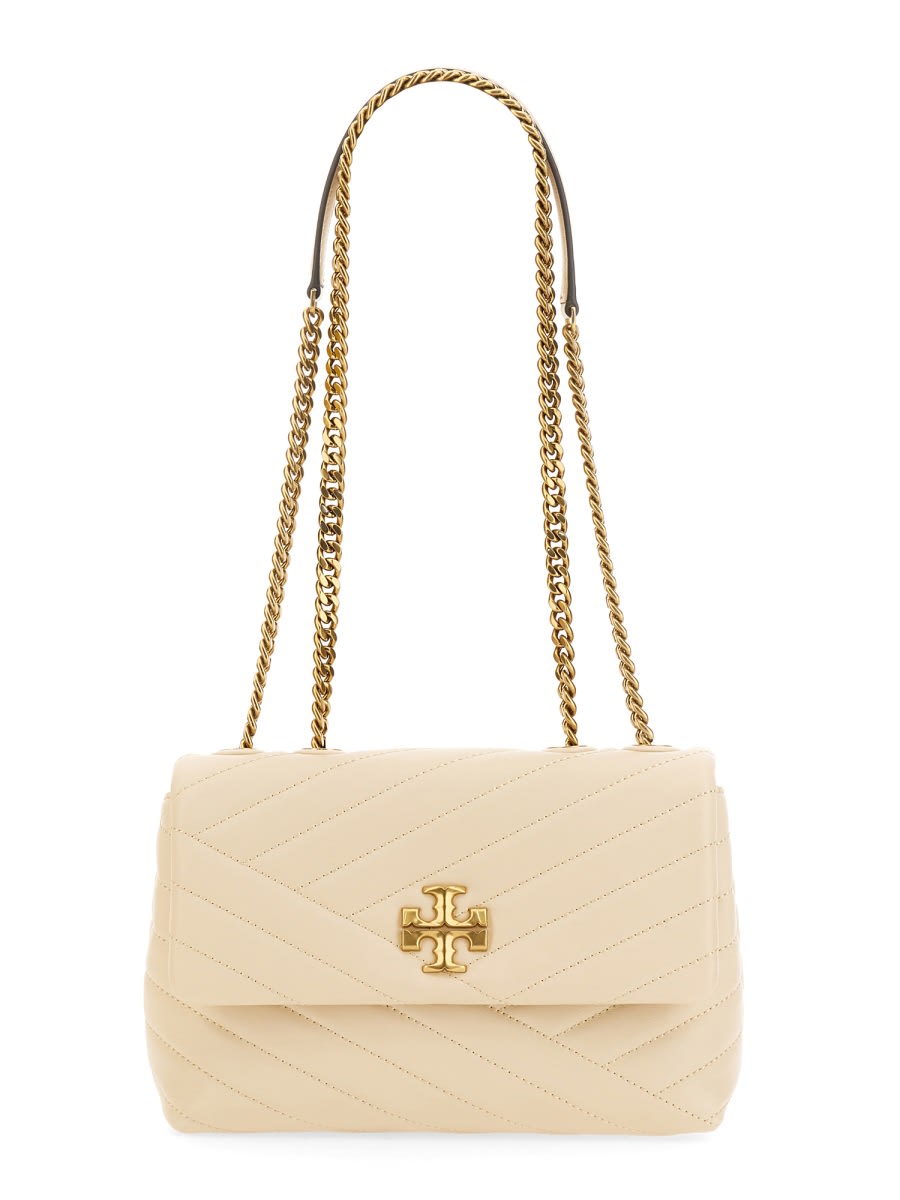 Shop Tory Burch Small Kira Chevron Bag In Beige