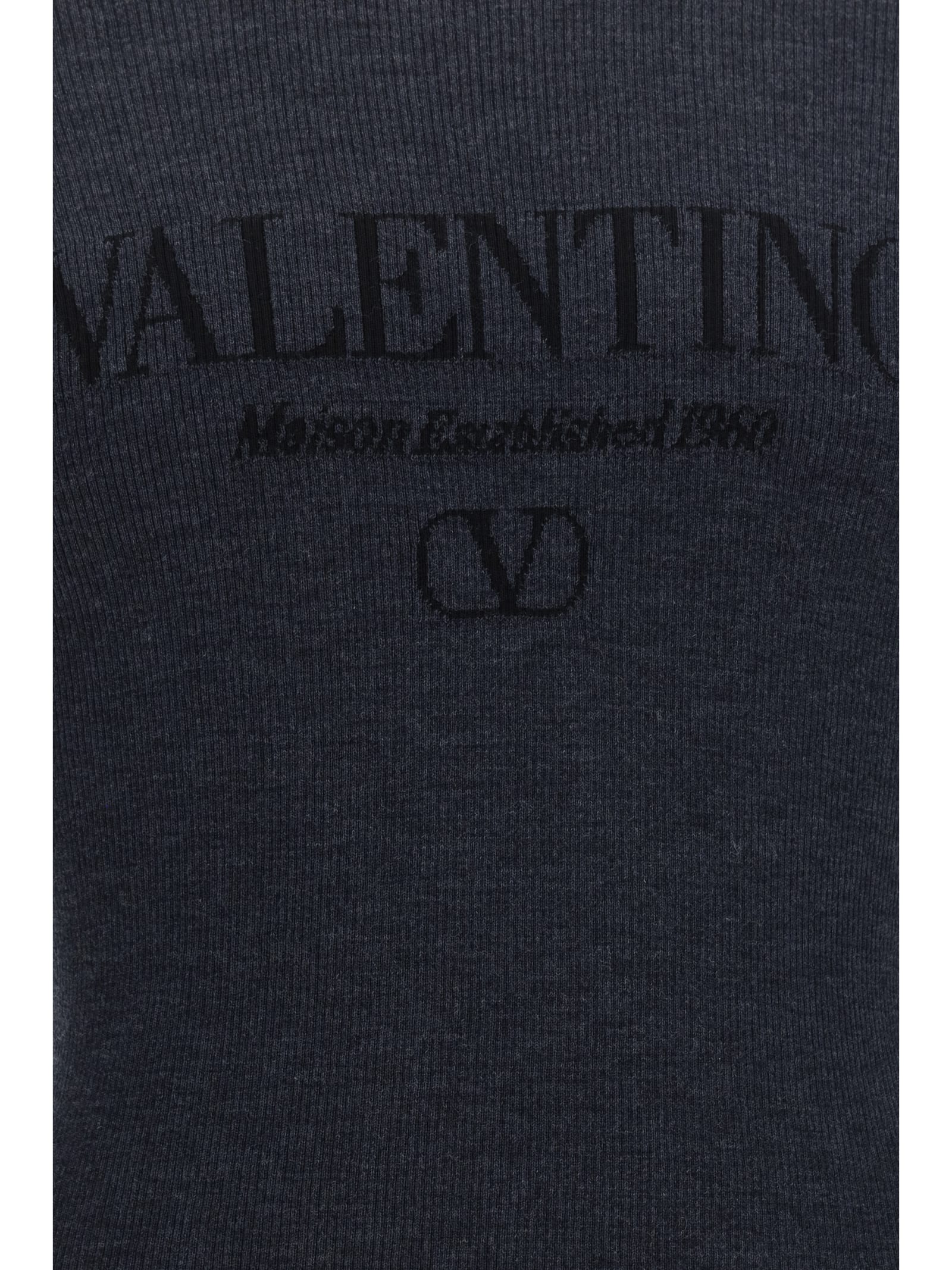 Shop Valentino Sweater In Grey