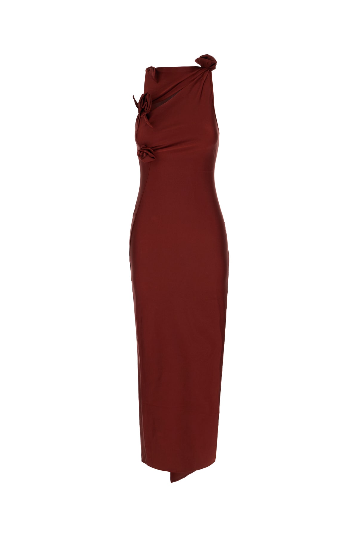 Coperni Burgundy Stretch Nylon Dress In Red