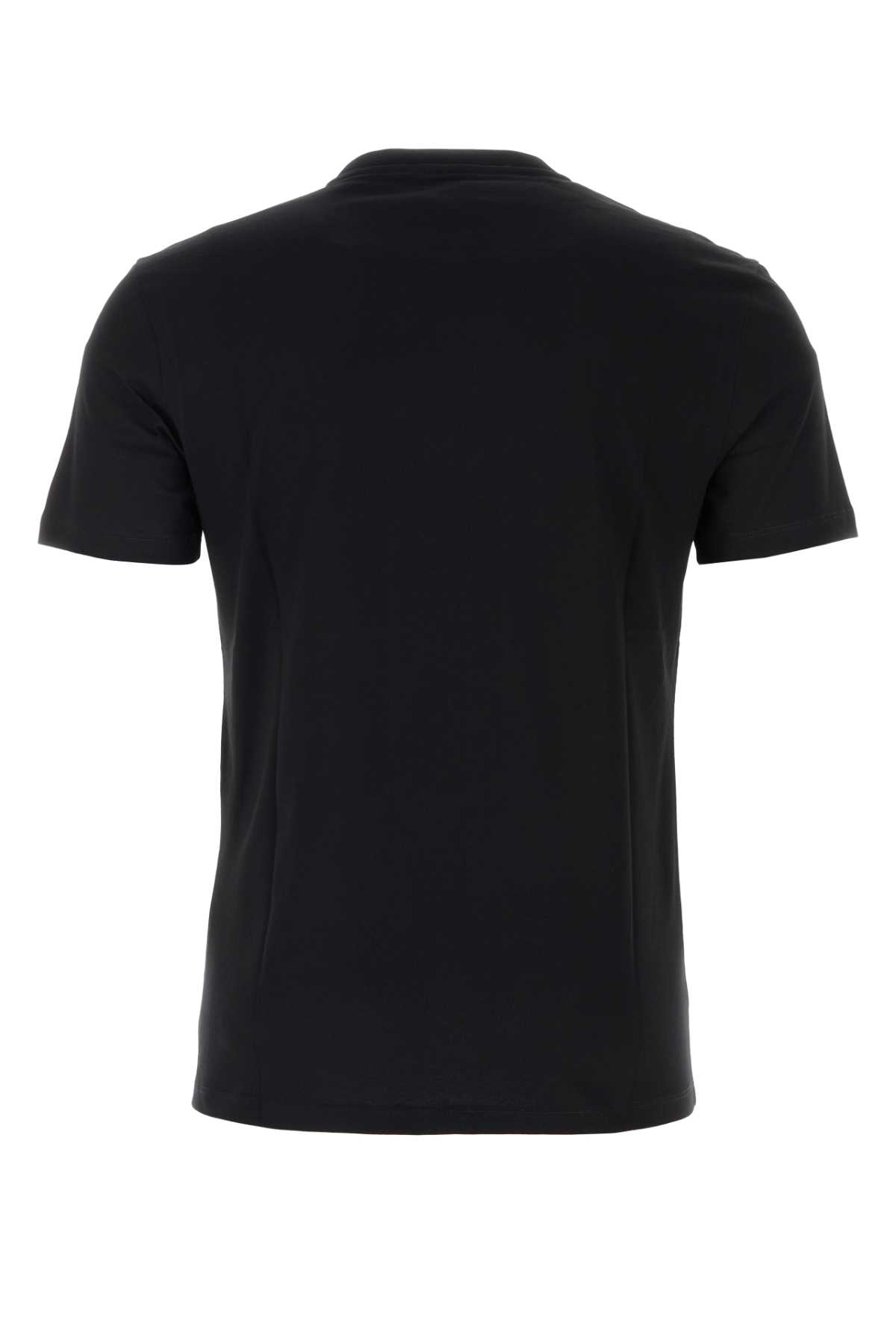 Shop Versace Black Cotton T-shirt