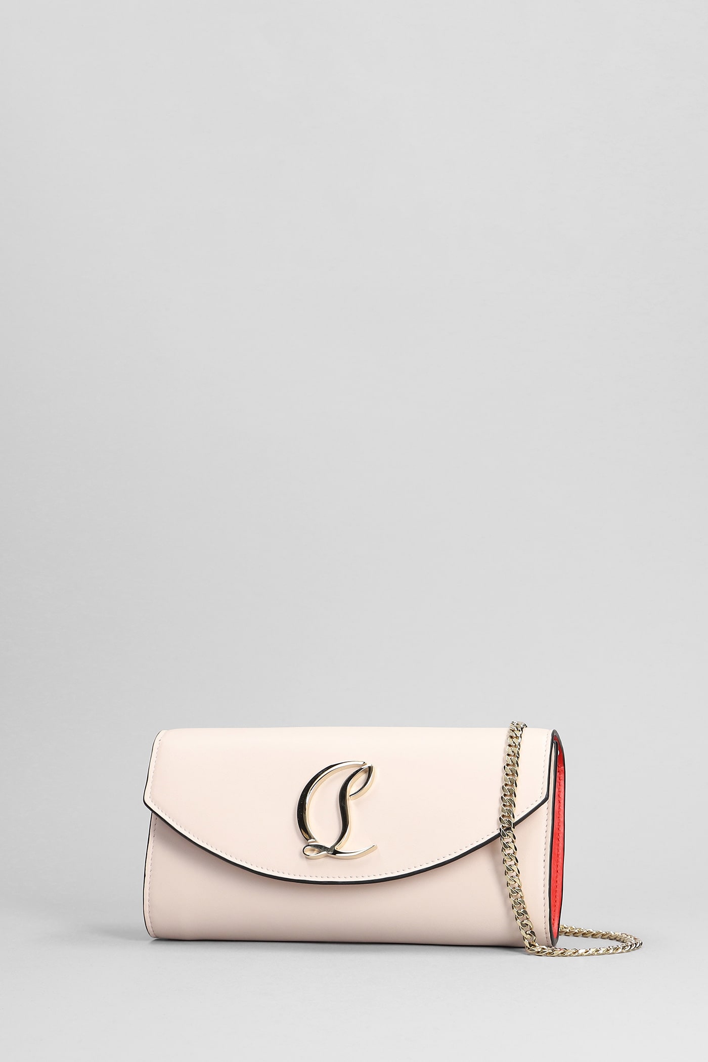 Shop Christian Louboutin Loubi54 Shoulder Bag In Rose-pink Leather
