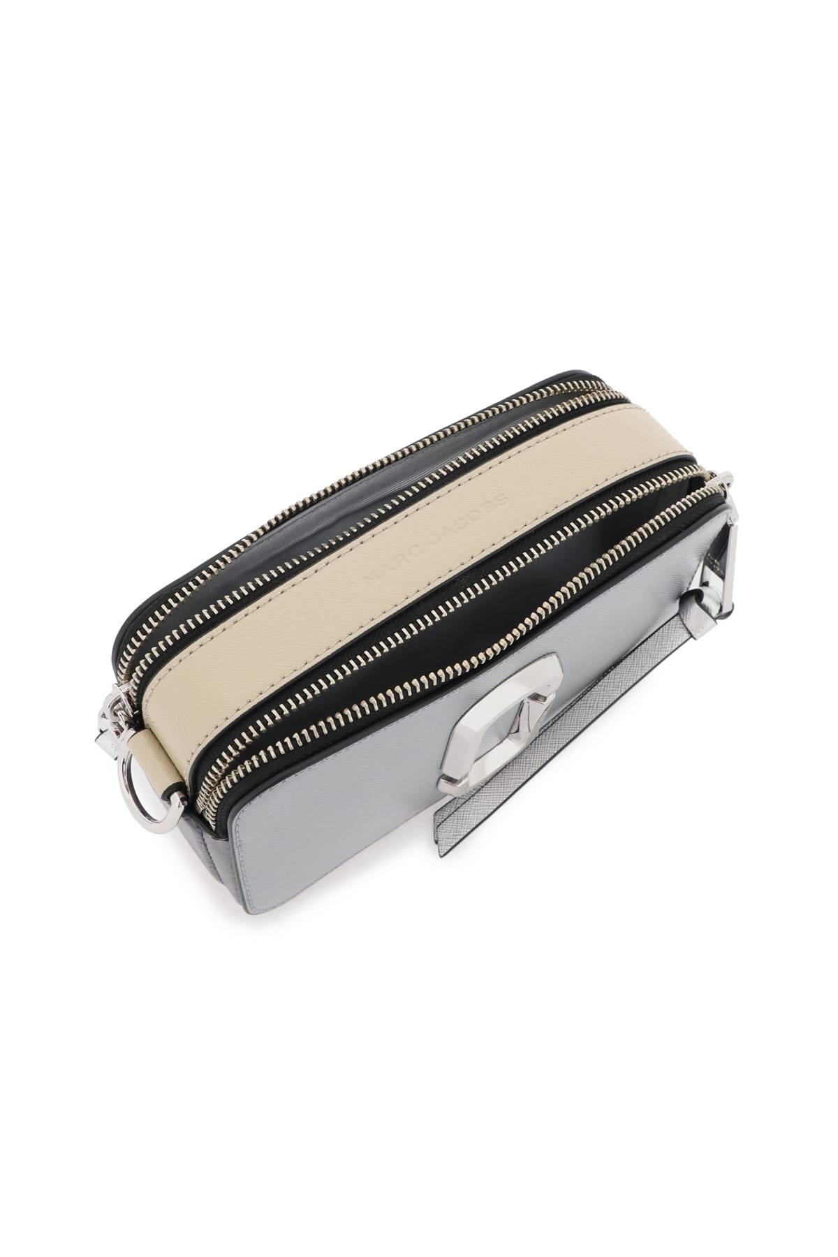 Shop Marc Jacobs The Snapshot Camera Bag In Wolf Grey/multi (silver)