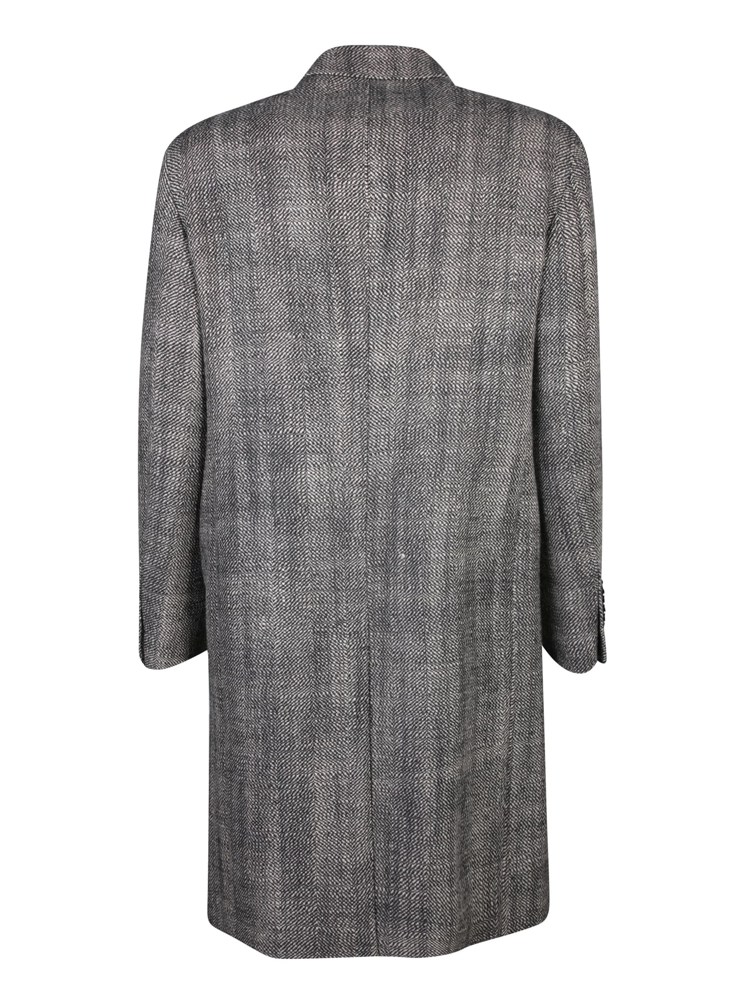 Shop Tagliatore Herringbone Black/grey Coat