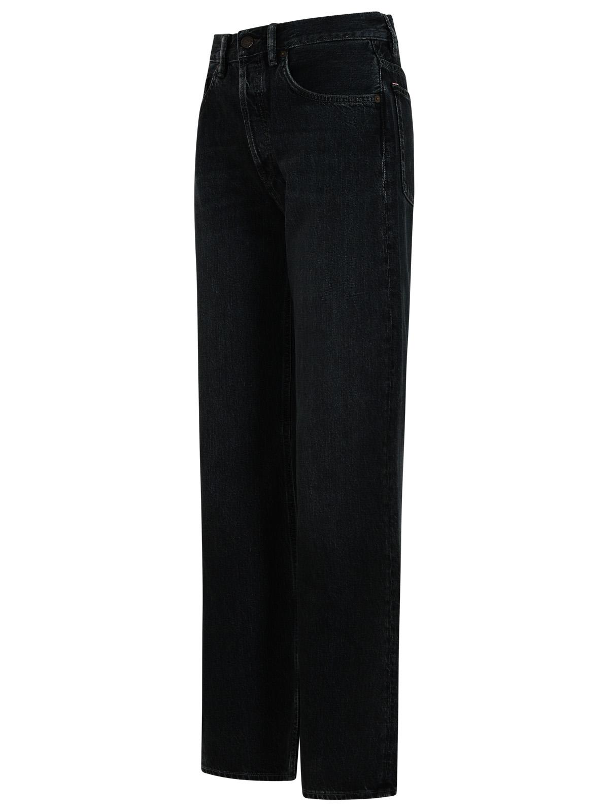 Shop Acne Studios 2021f Black Cotton Jeans