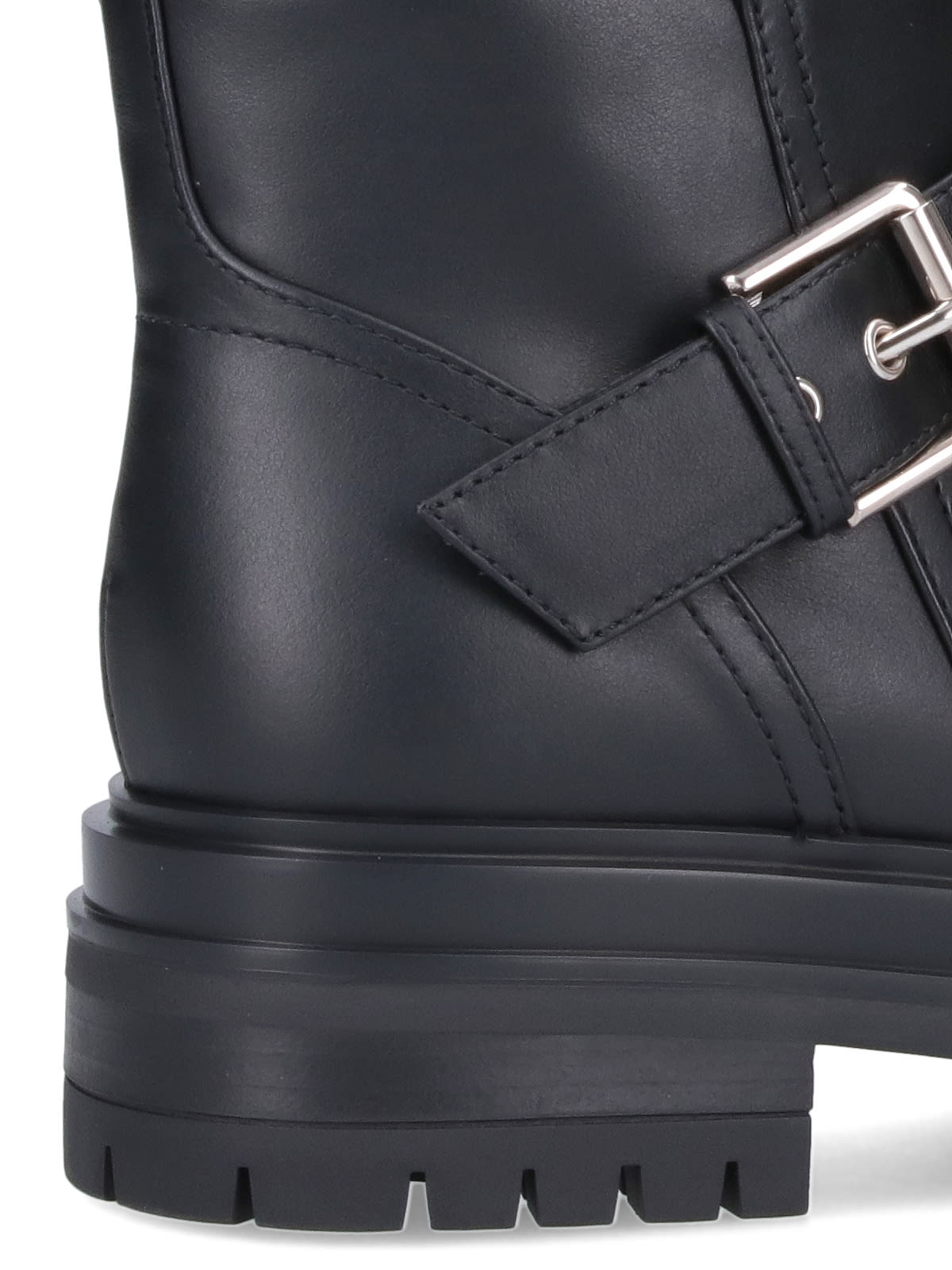 Gianvito Rossi Black Leather Biker Boots In Black