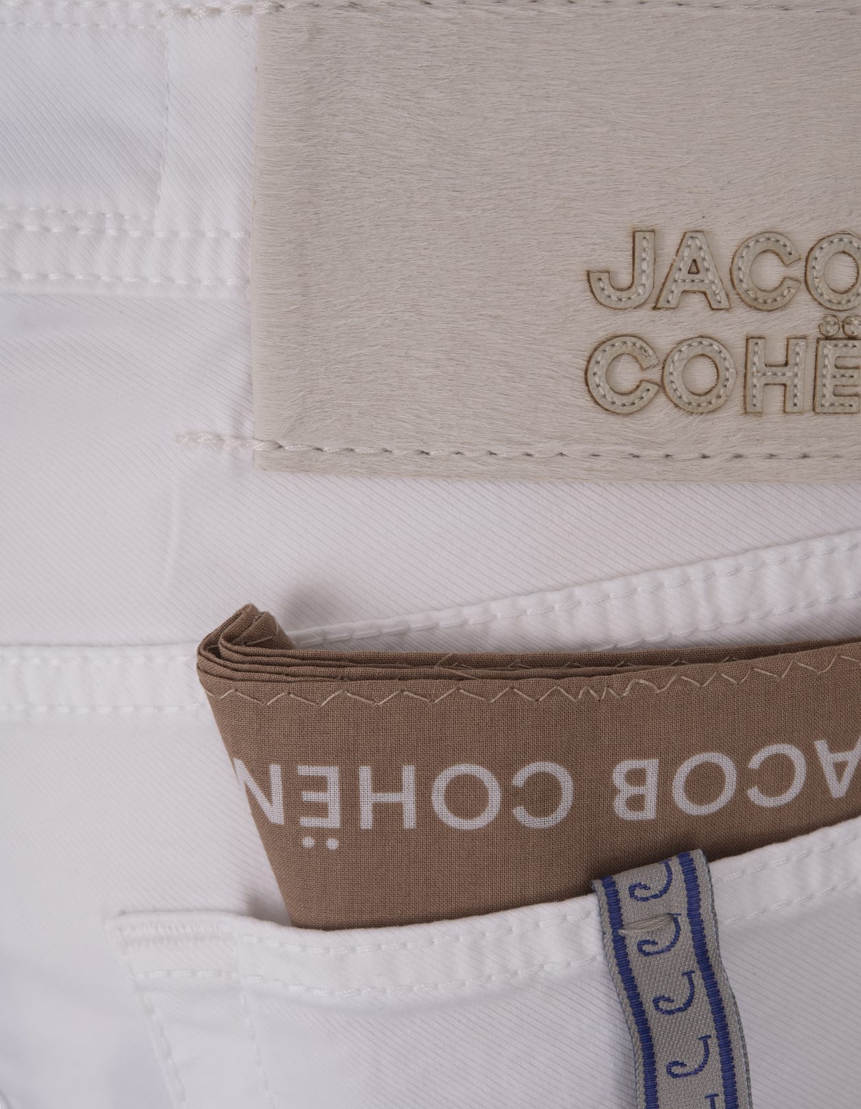 Shop Jacob Cohen White Nick Slim Trousers