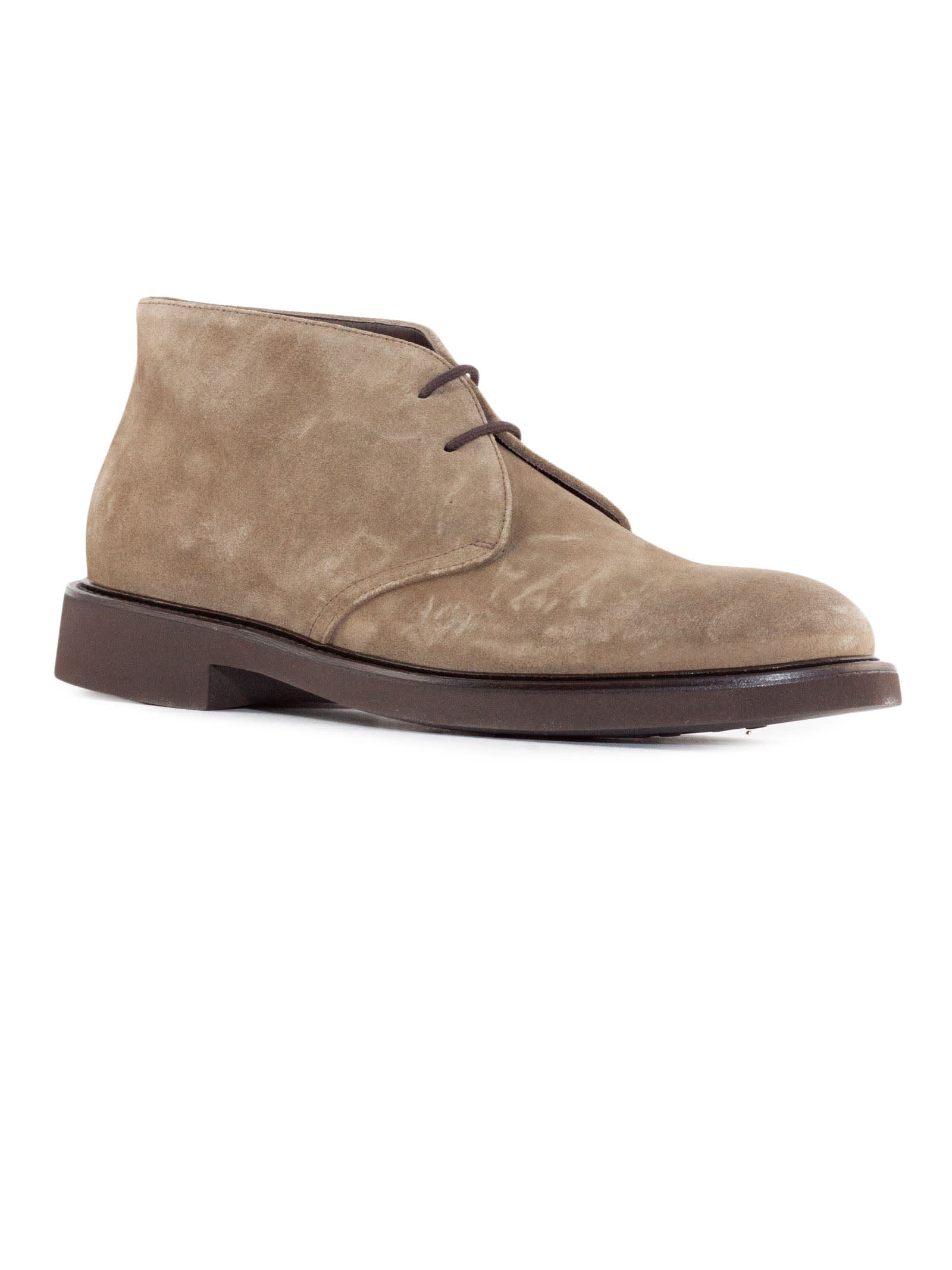 DOUCAL'S BEIGE MINK SUEDE ANKLE BOOT 