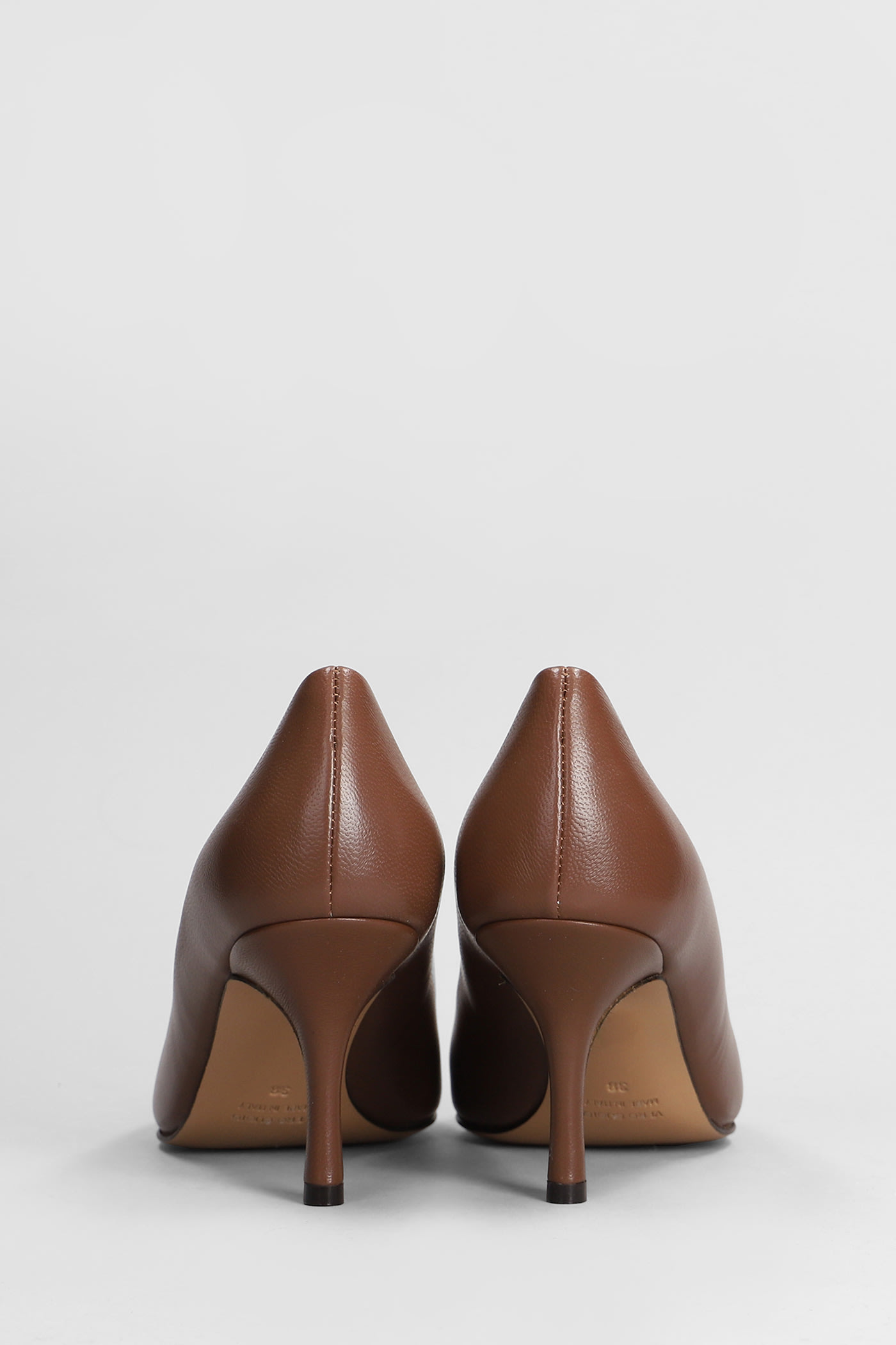 Shop The Seller Pumps In Brown Leather