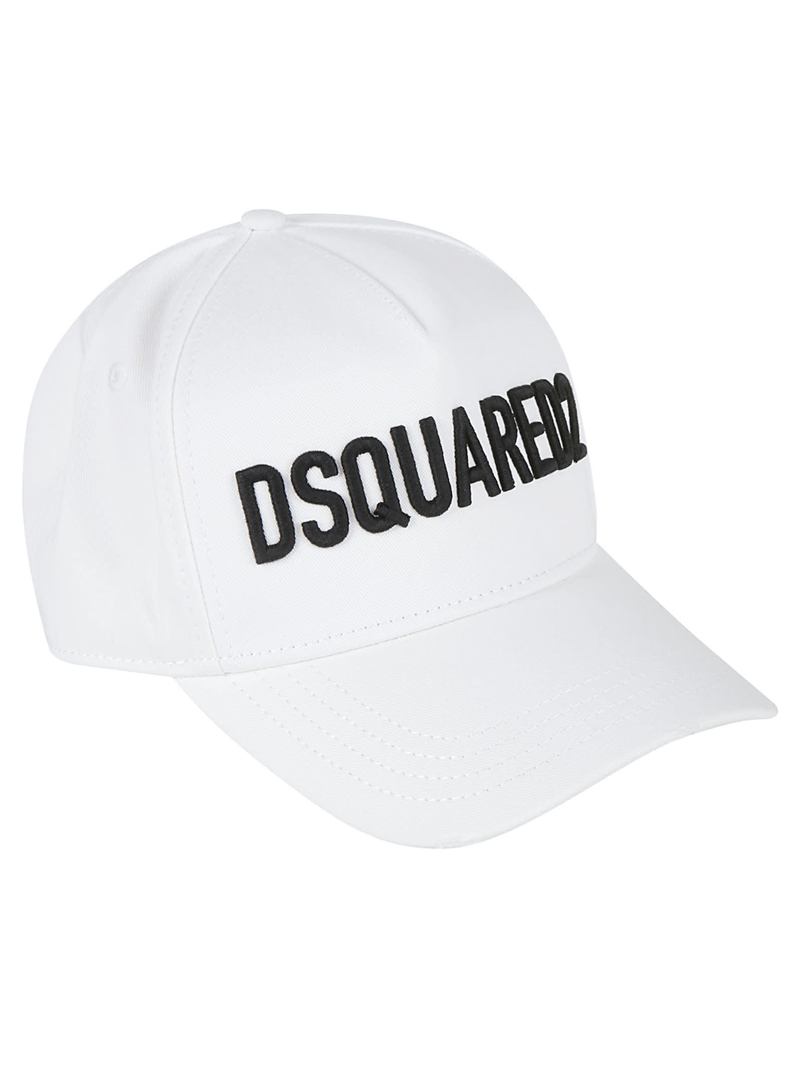 Shop Dsquared2 Logo Baseball Cap In White/black