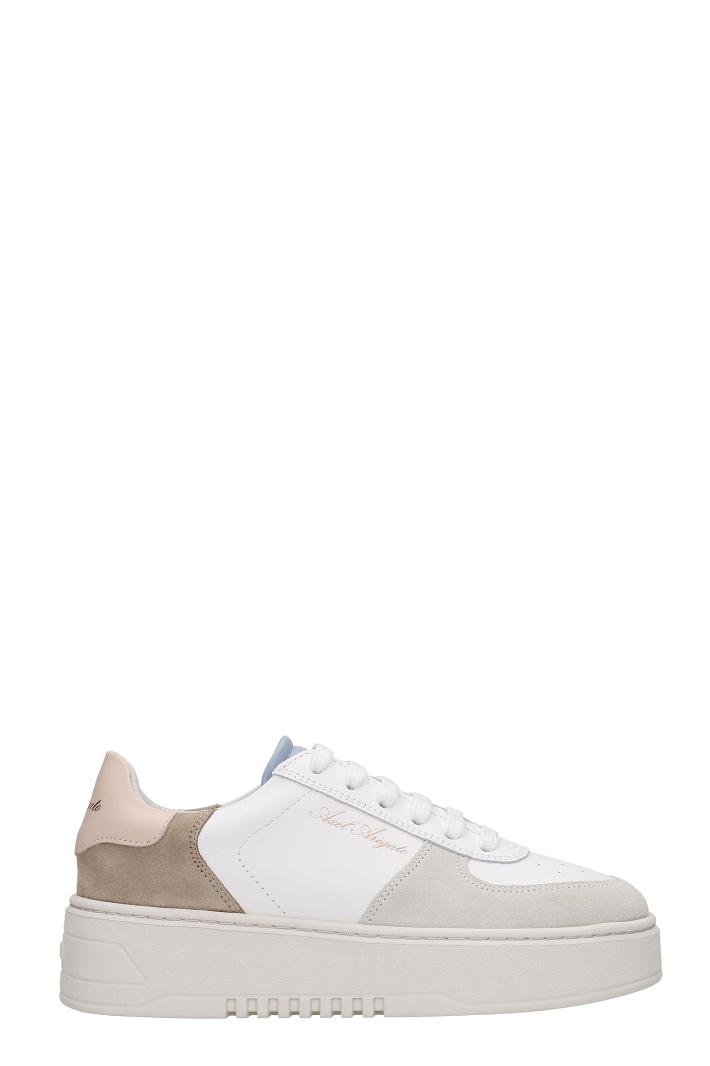 Axel Arigato Orbit Sneakers In White Suede And Leather