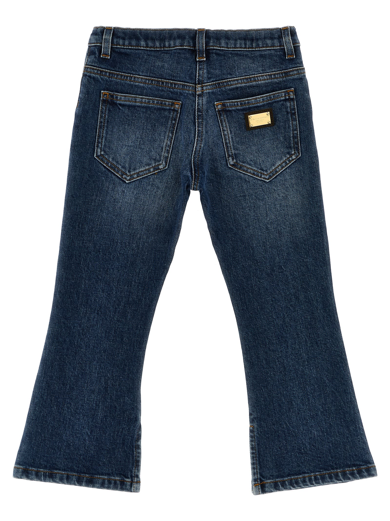 Shop Dolce & Gabbana Embroidery Jeans In Blue