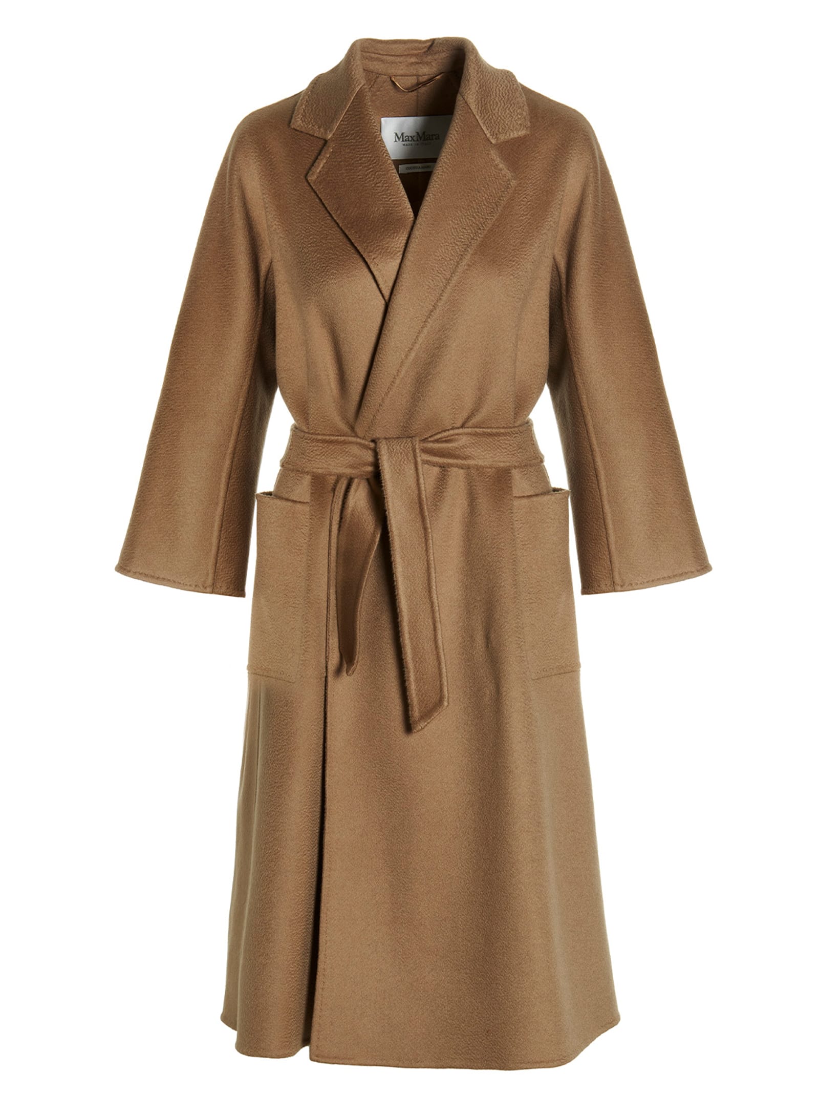 Max Mara Maxmara Women Melinda - Cashmere Midi Coat With Belt In Beige