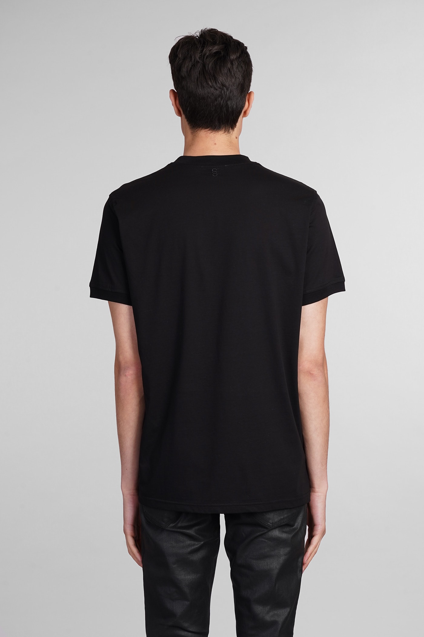 Shop Salvatore Santoro T-shirt In Black Cotton