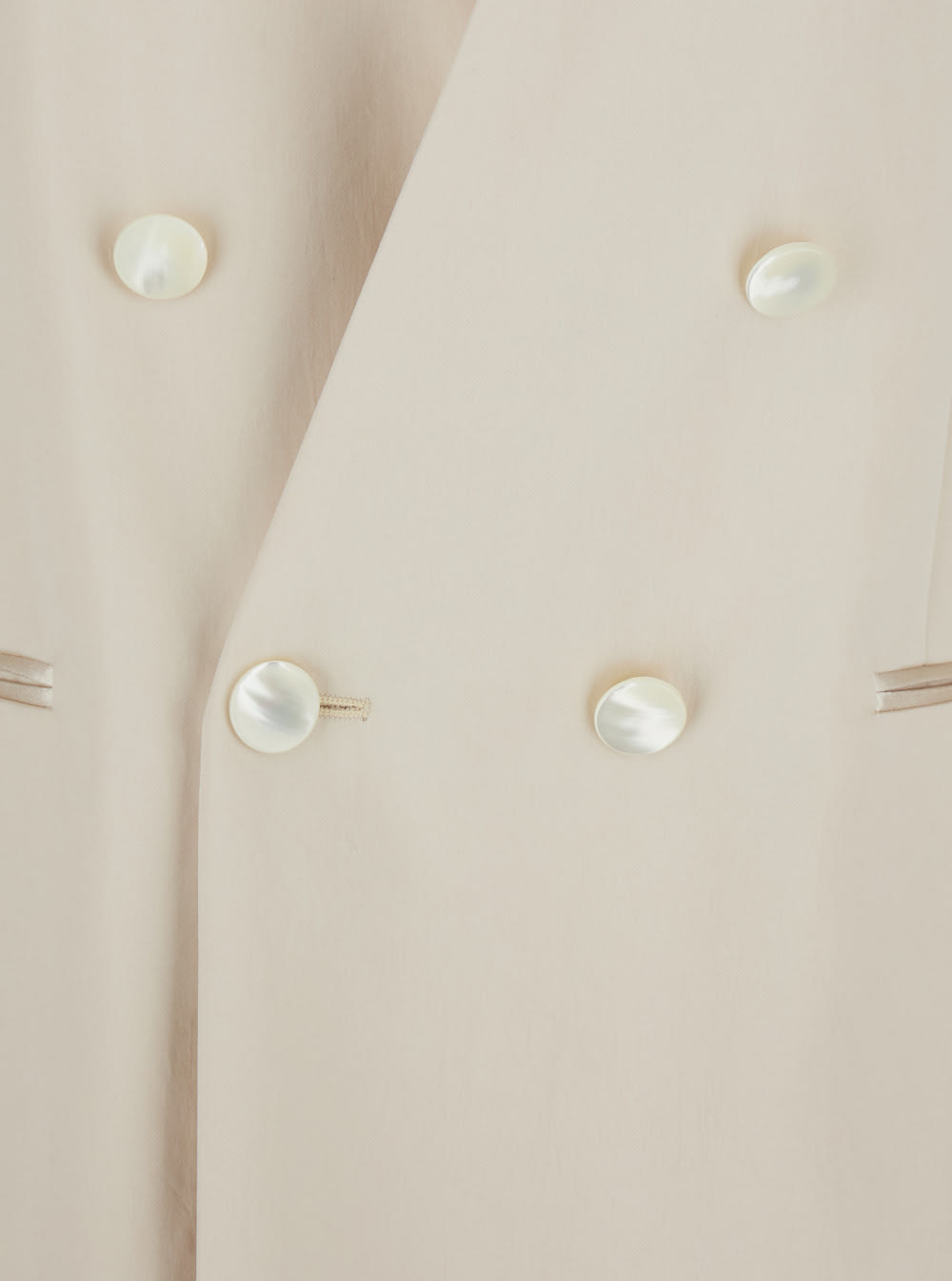 Philosophy Di Lorenzo Serafini White Double Breasted Jacket With Chest Pocket In Acetate Fabric Woman In Ivory