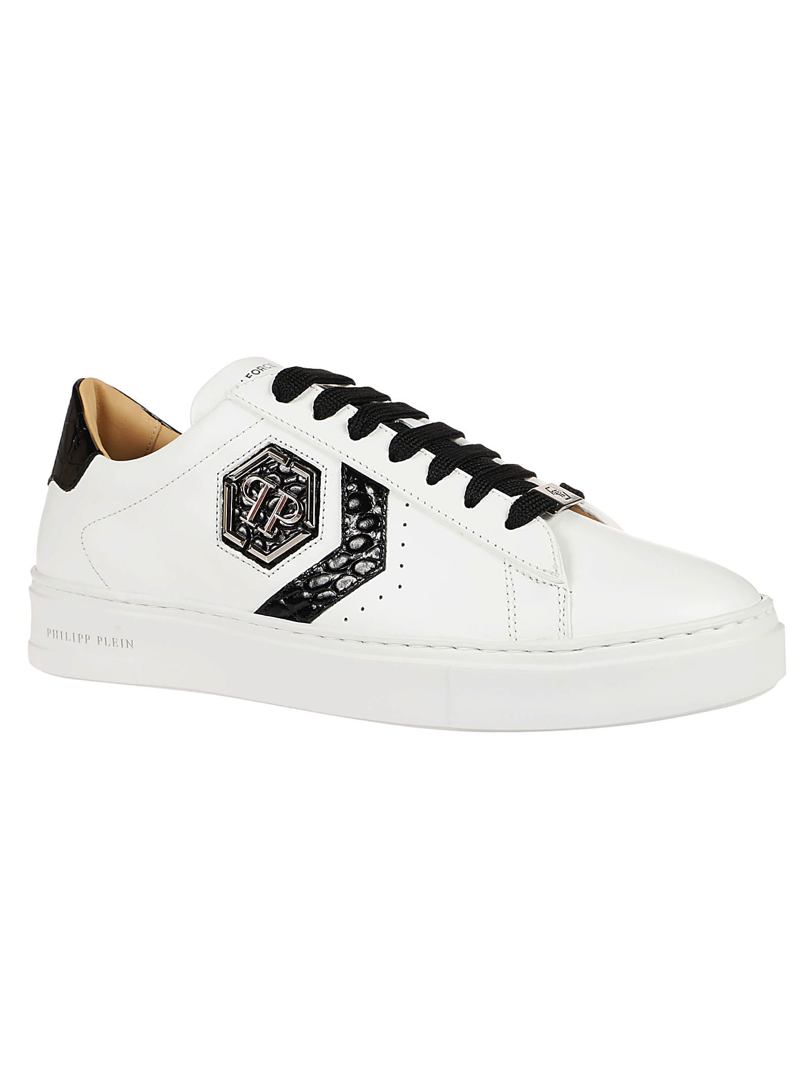 Shop Philipp Plein Hexagon Low Top Sneakers In Black