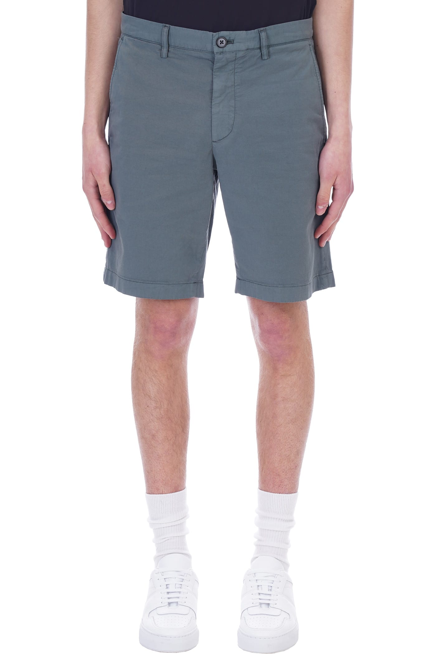 Theory Shorts In Green Cotton