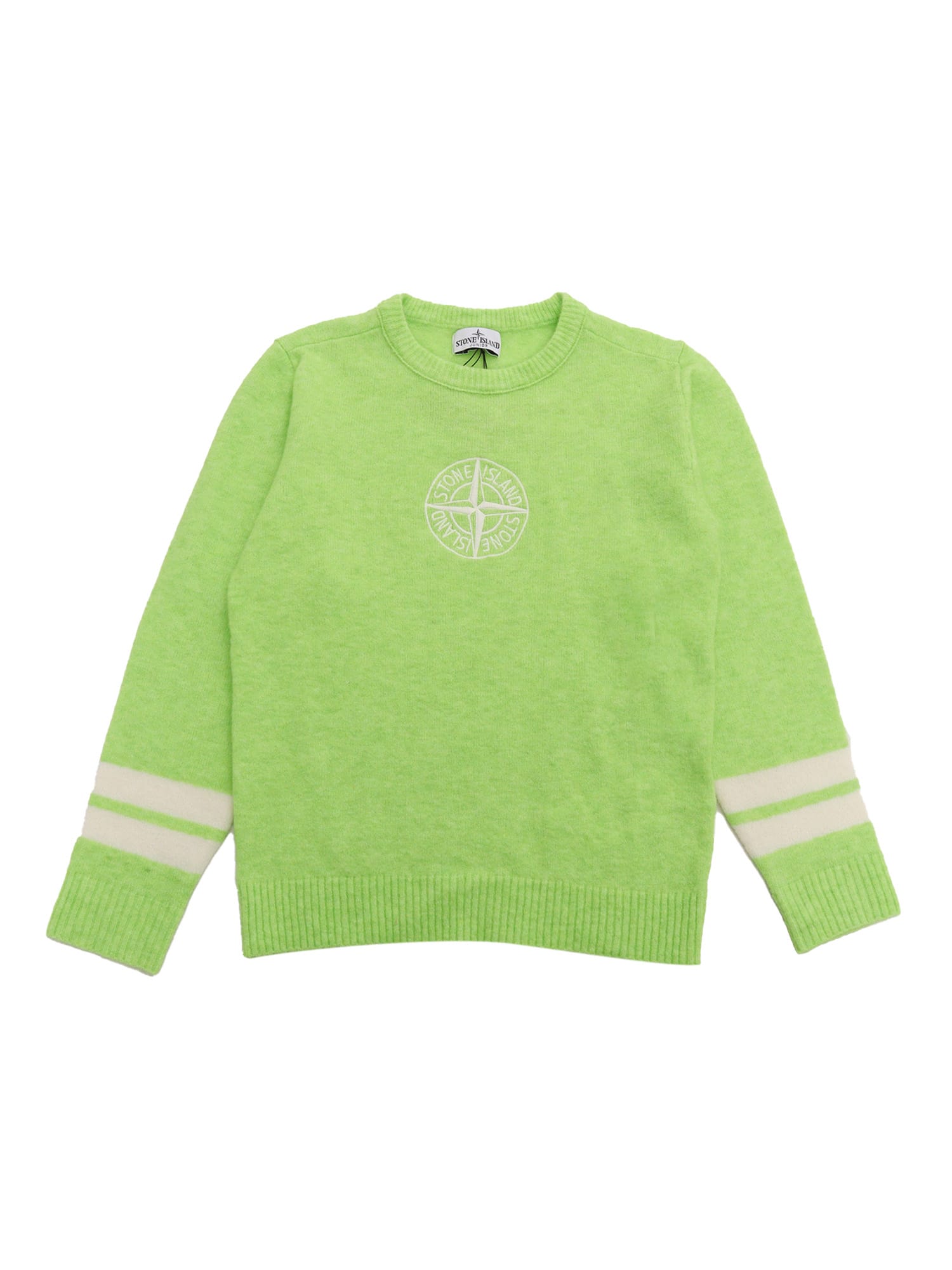 Shop Stone Island Junior Sweater In Yellow