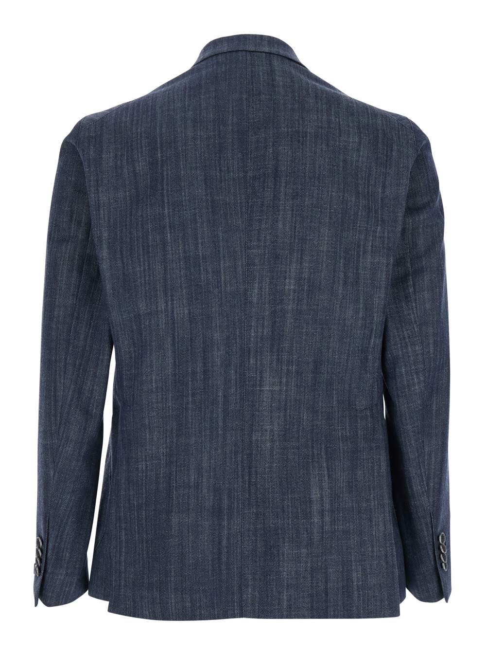 Shop Tagliatore Montecarlo Blue Double-breasted Jacket In Denim Man