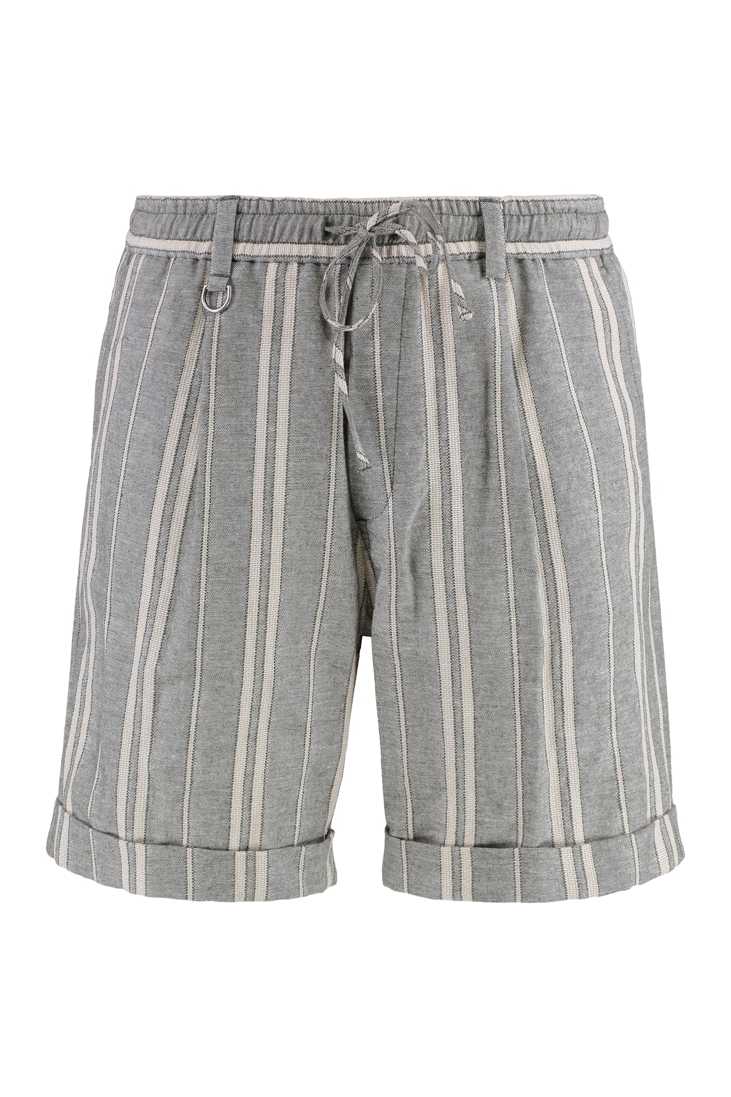 Shop Paolo Pecora Striped Bermuda Shorts In Green