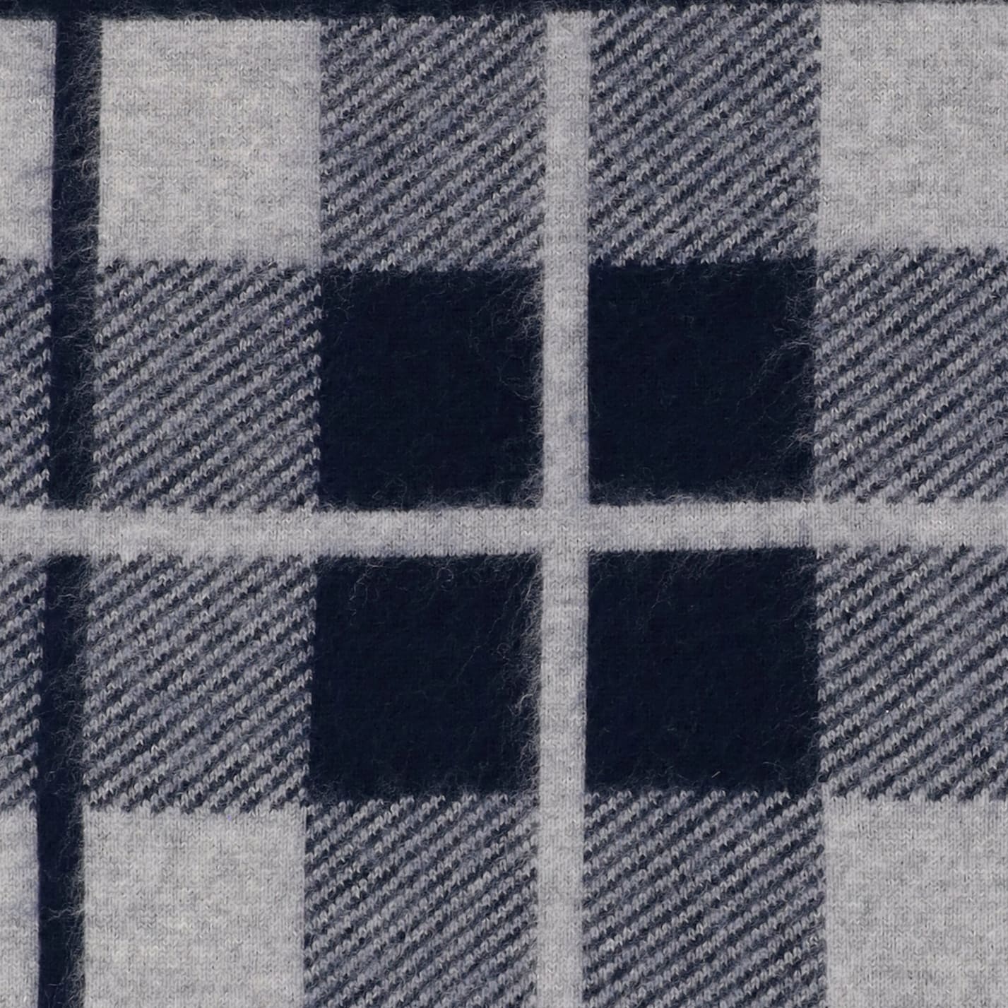 Guest In Residence Wool And Cashmere Scarf With Check Pattern In Blue