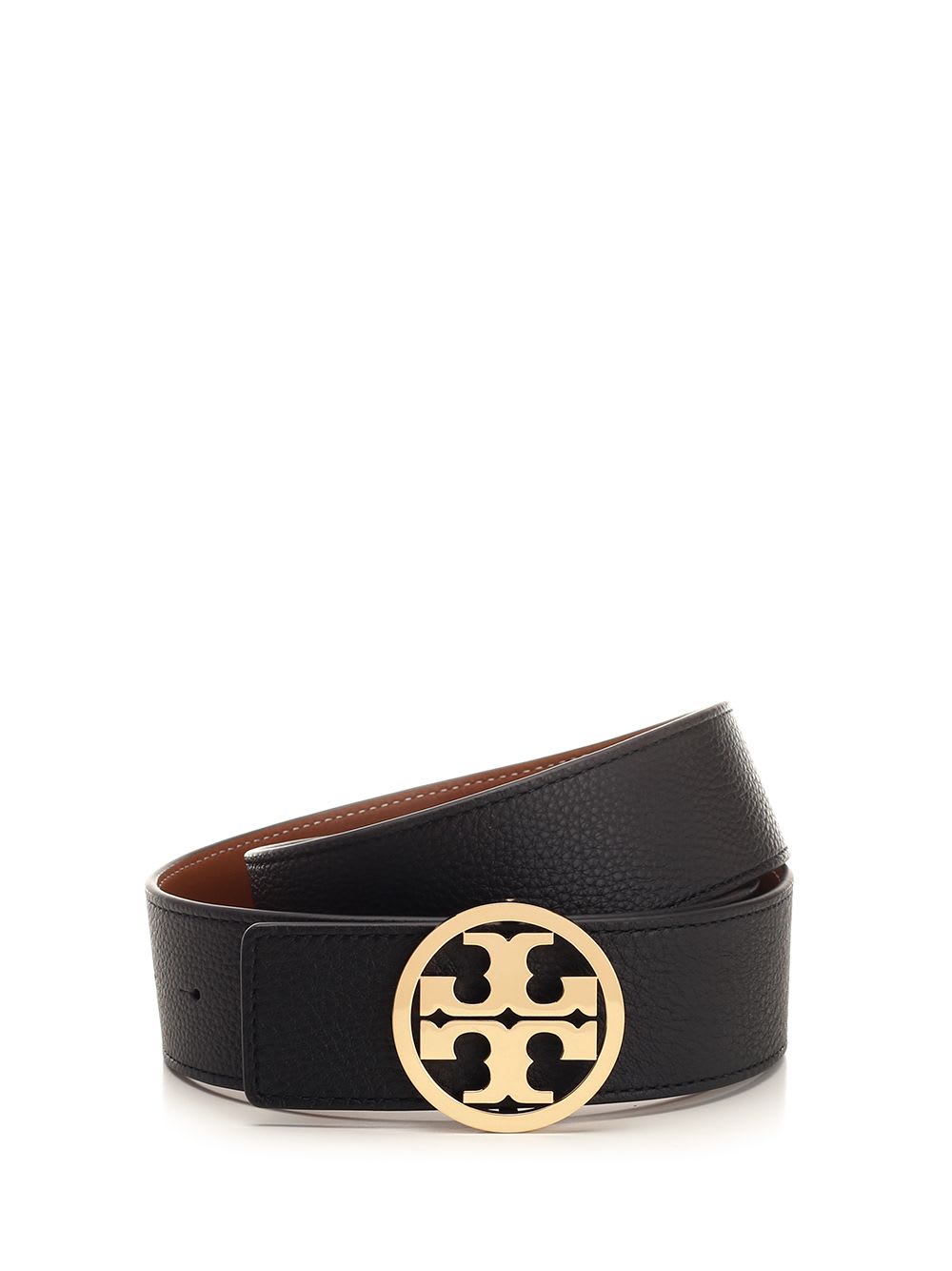 Shop Tory Burch Miller Reversible Belt In Black