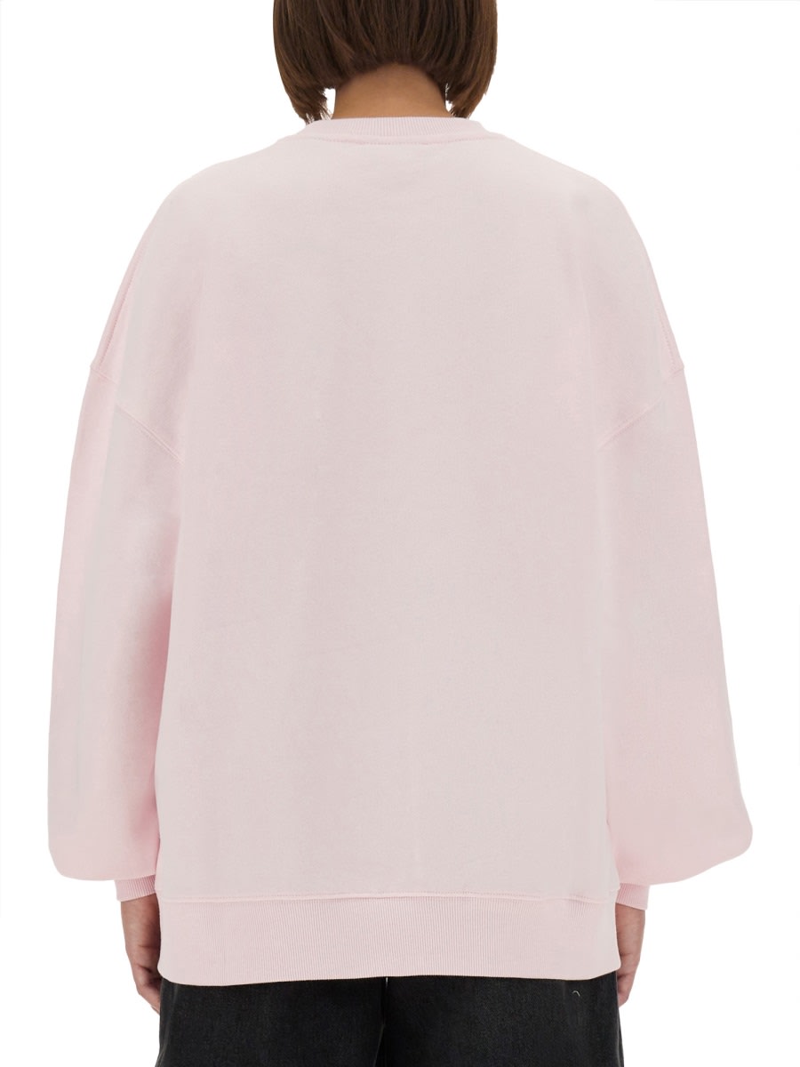 Rotate Birger Christensen Sweatshirt With Logo In Pink