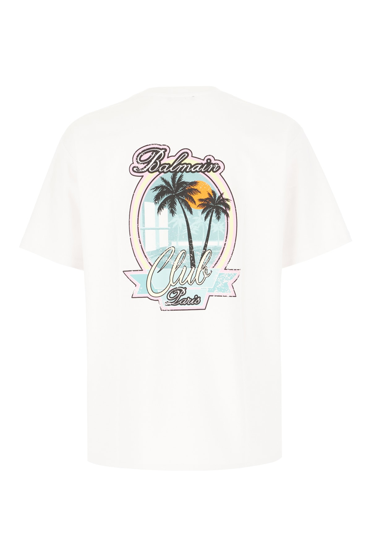 Shop Balmain White Cotton T-shirt