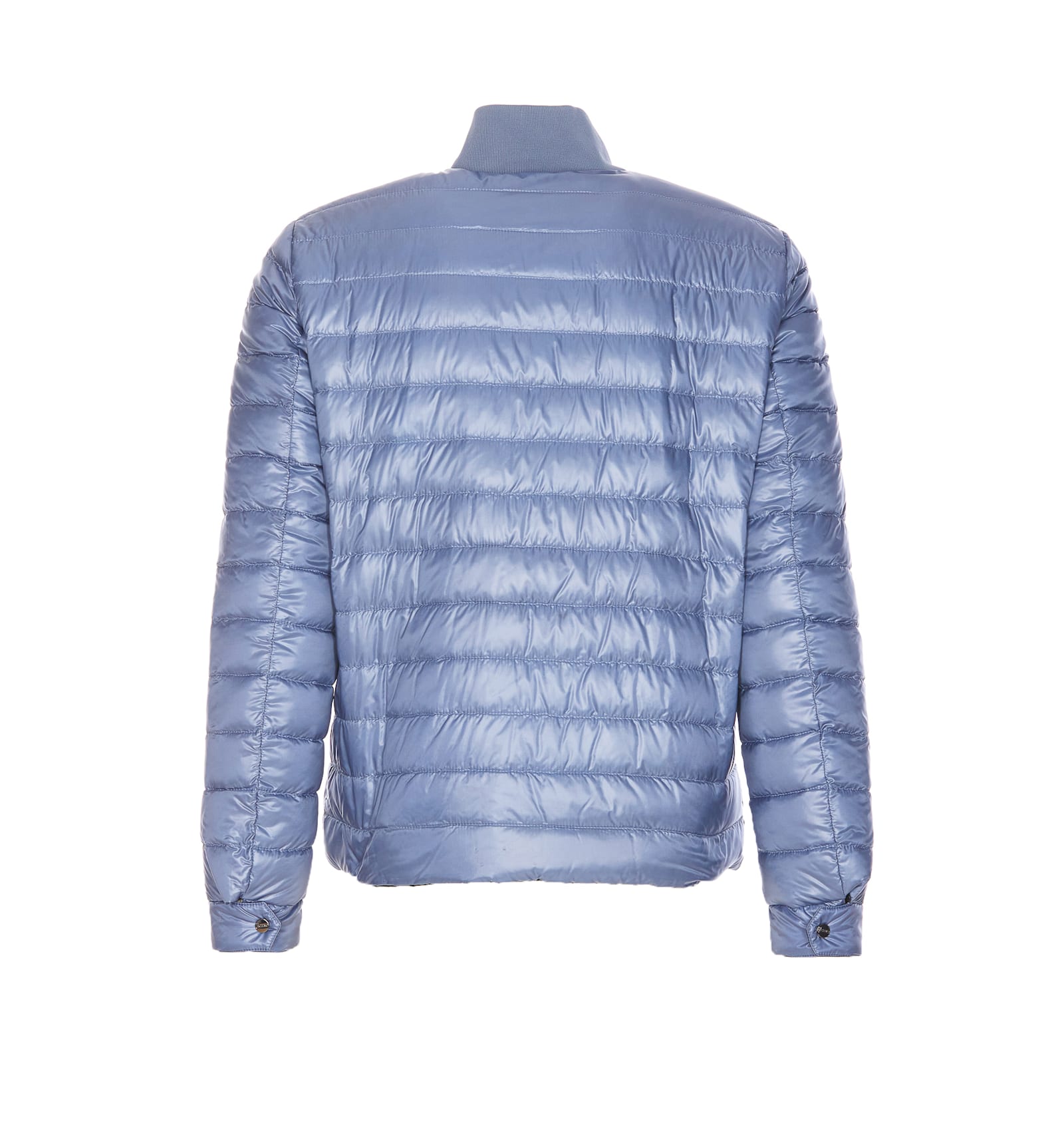 Herno Light Down Crewneck Jacket In Blue