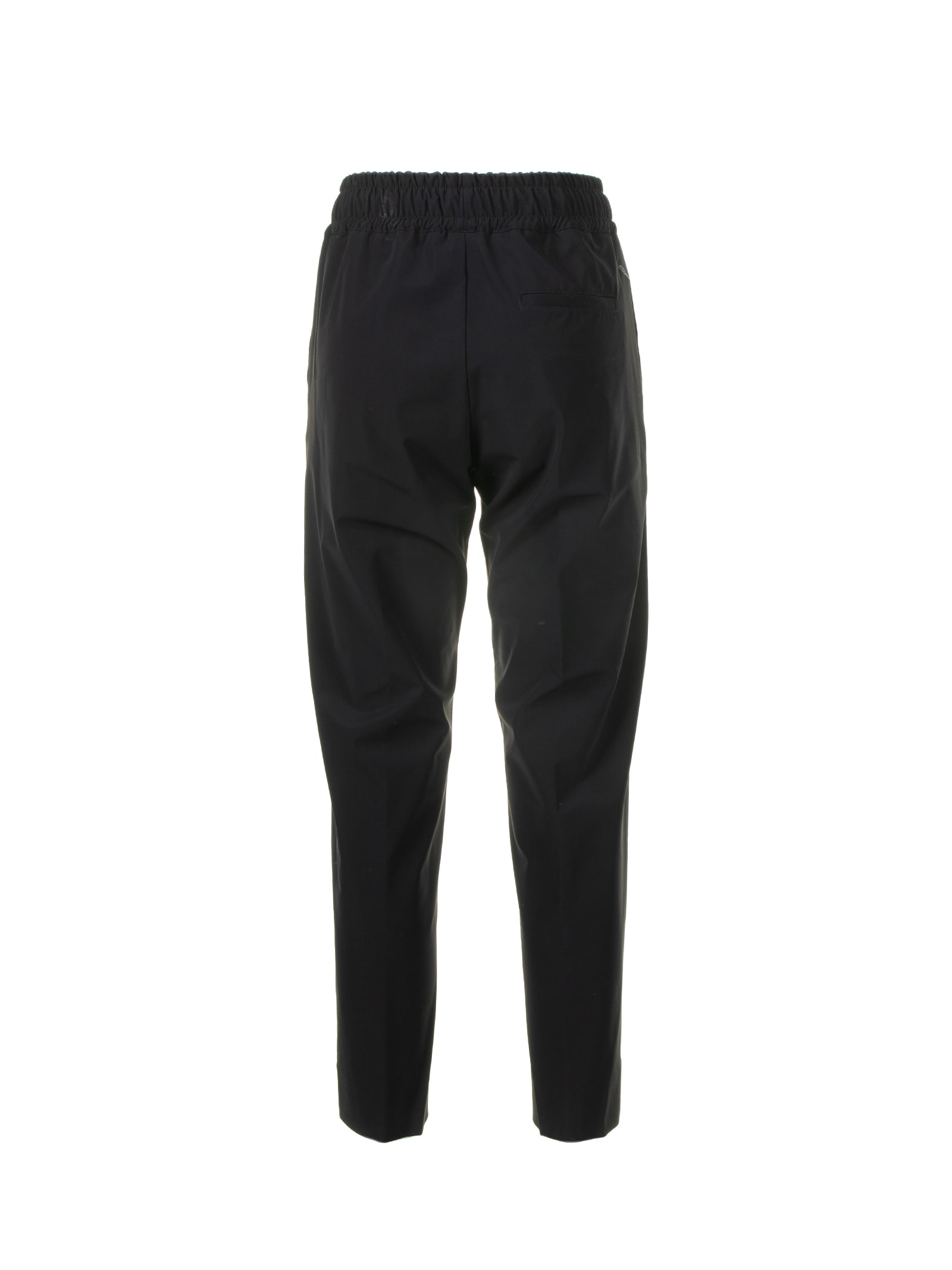 Shop Cruna Cecile Black Trousers With Elastic In Nero