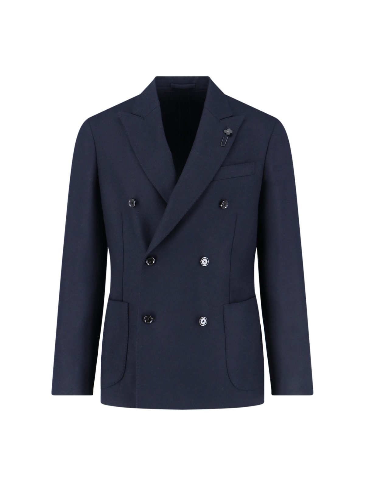 Double-breasted Blazer In Wool And Cashmere Blend