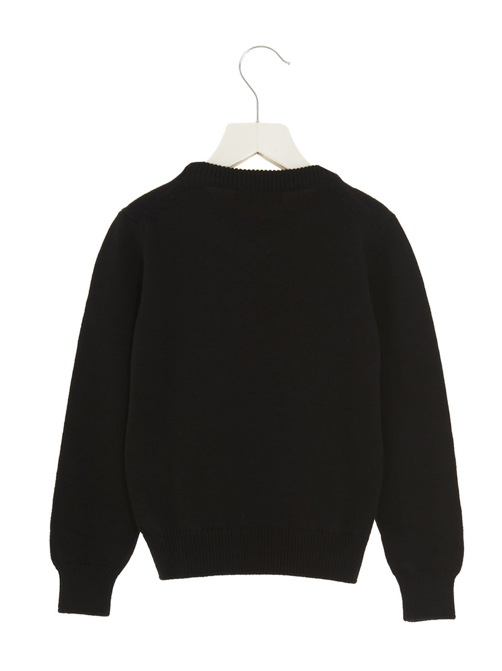 Shop Young Versace Medusa Sweater In Nero
