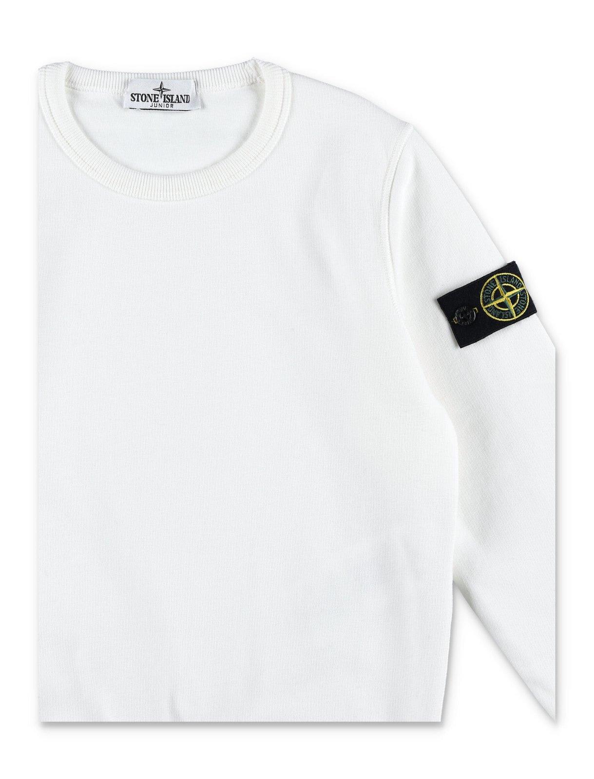 Shop Stone Island Logo Patch Crewneck Sweatshirt