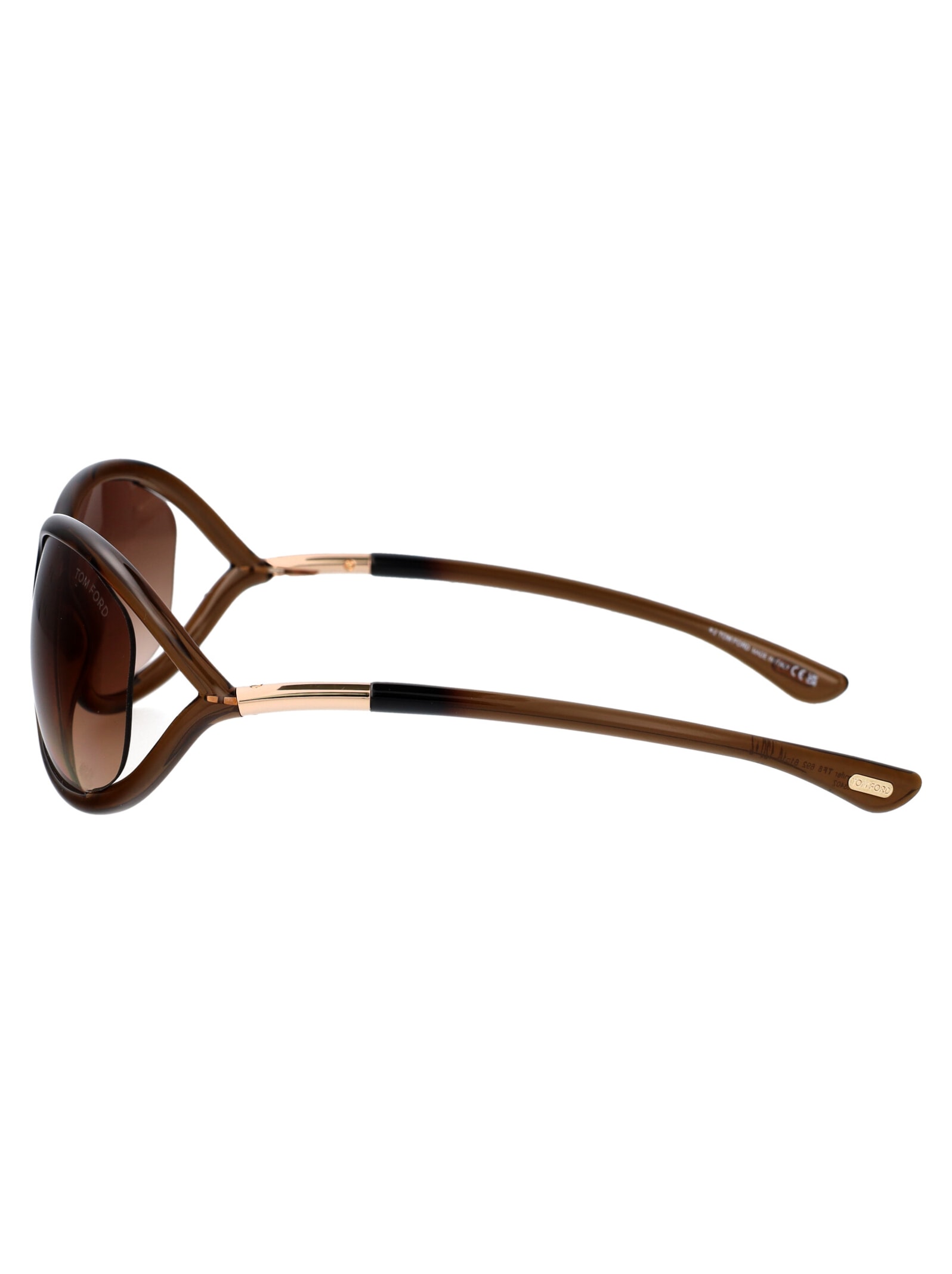 Tom Ford Eyewear Jennifer Soft Square Frame Sunglasses In 48f Marrone Scuro Luc / Marrone Grad