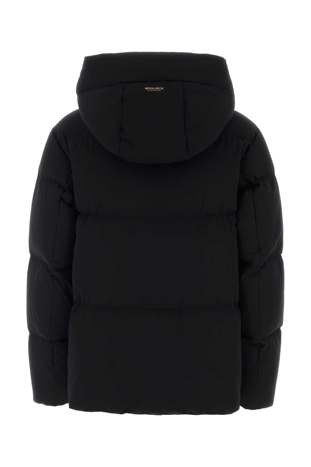 Woolrich Black Stretch Nylon Madison Down Jacket In Black