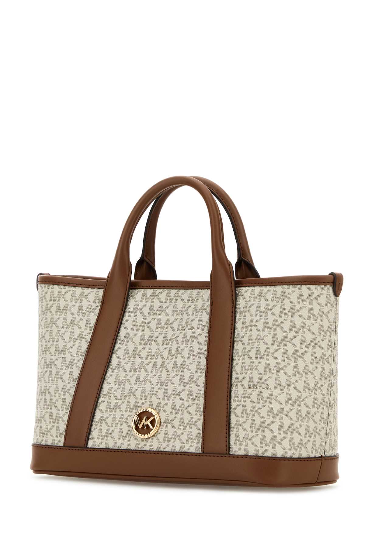 Michael Kors Printed Canvas Small Luisa Shopping Bag In Neutral