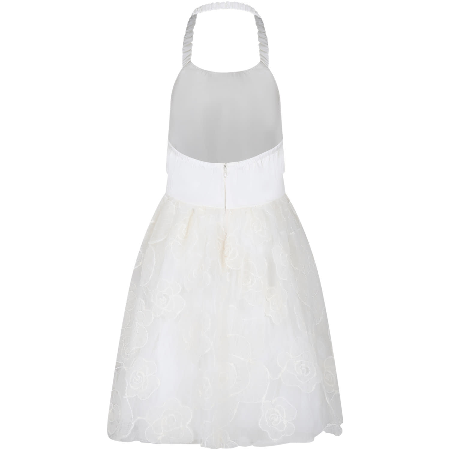Shop Simonetta Ivory Dress For Girl With Flowers