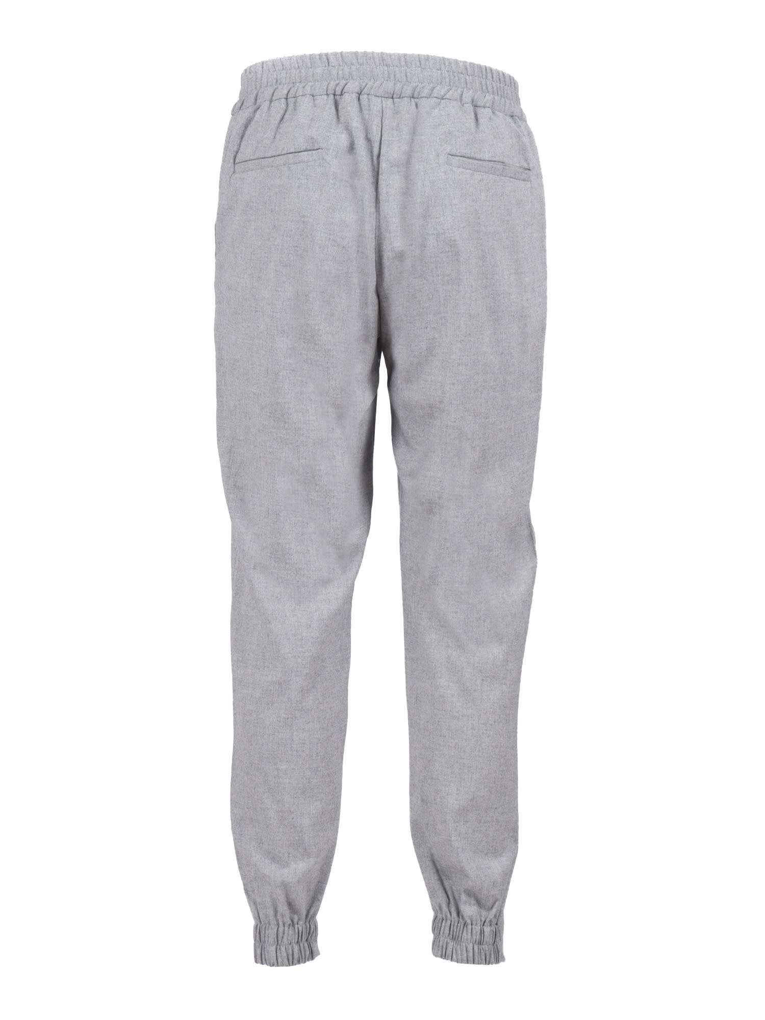 Tombolini Tapered Fit Running Pants With Textured Fabric In Gray