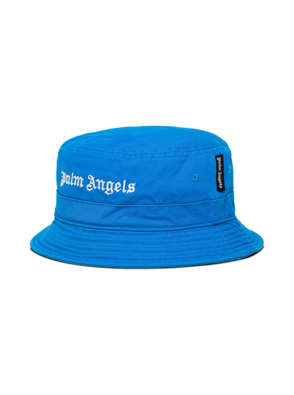 Palm Angels Classic Bucket Hat In Light Blue Cotton With Logo