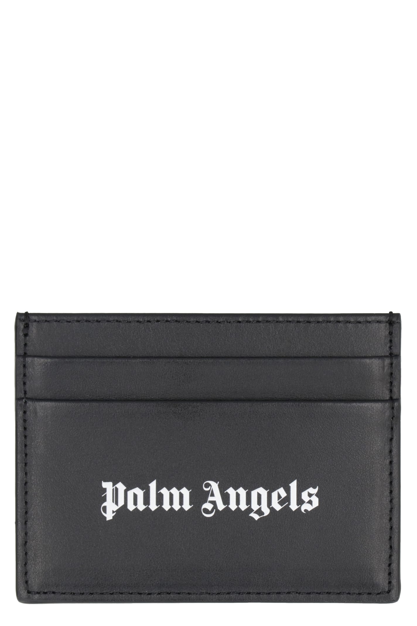 PALM ANGELS LEATHER CARD HOLDER